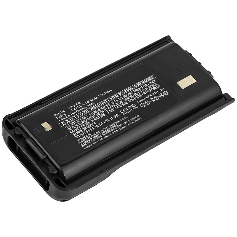 Synergy Digital 2-Way Radio Battery for Kenwood TK-D240 - High Capacity 3400mAh Li-ion Replacement (7.4V, Compatible with KNB-69L) - Perfect for Security, Construction & Outdoor Communication