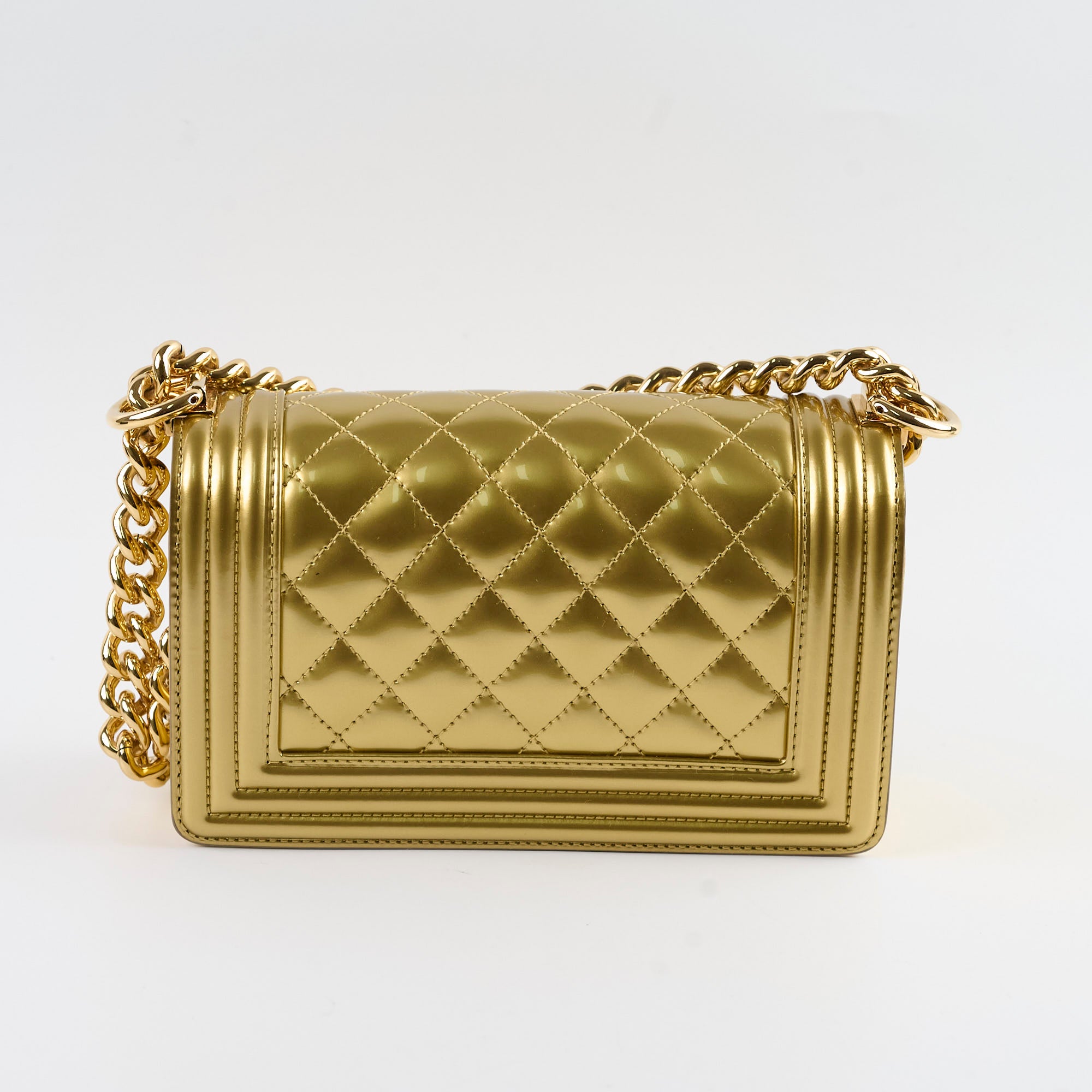 Chanel Small Boy Gold 19 Series Handbag - Luxury Designer Crossbody Bag for Women | Perfect for Evening Parties, Date Nights & Special Occasions