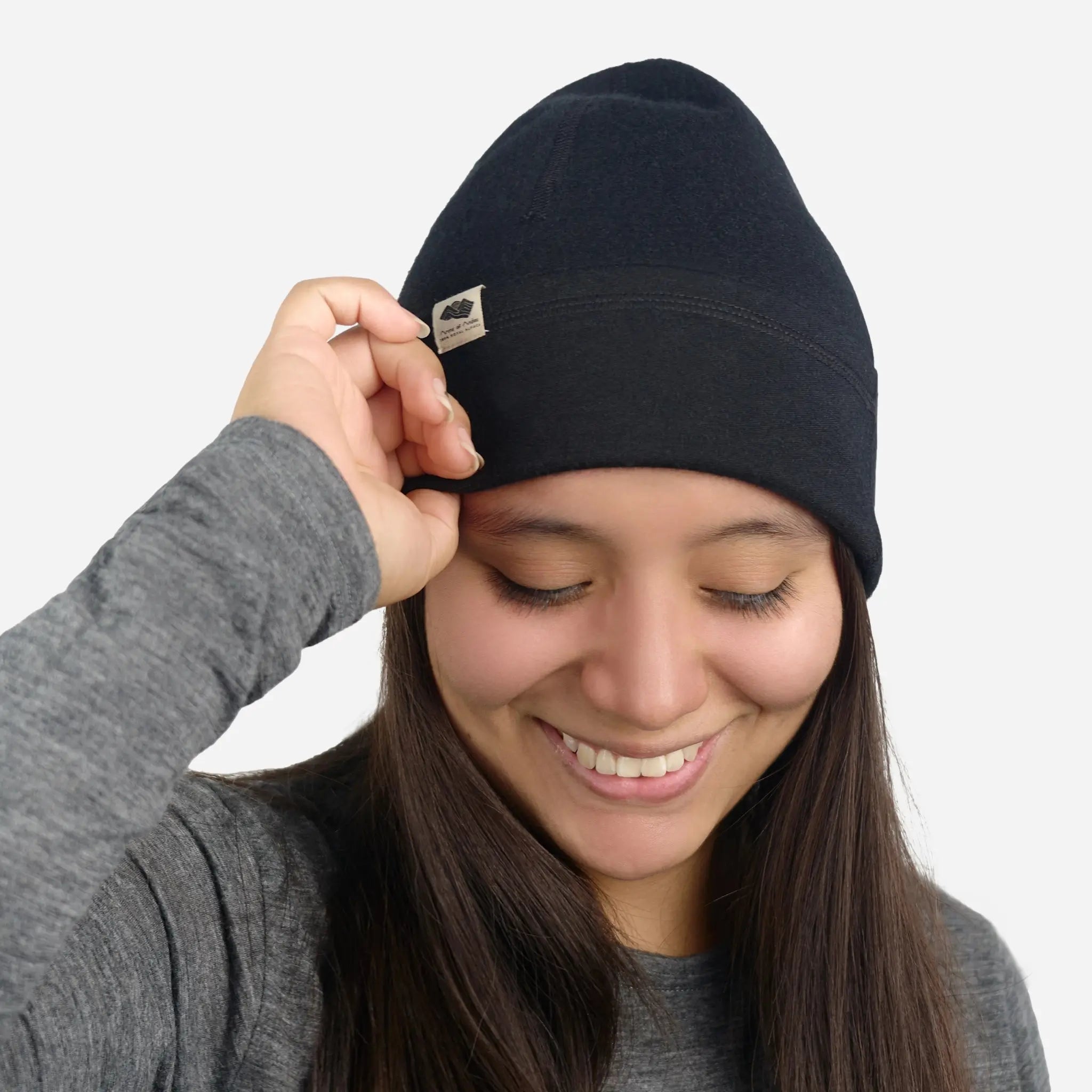 Alpaca Wool Folded Beanie Hat for Men & Women - 420 Midweight Warm Winter Knit Cap - Perfect for Skiing, Hiking and Cold Weather Outdoor Activities