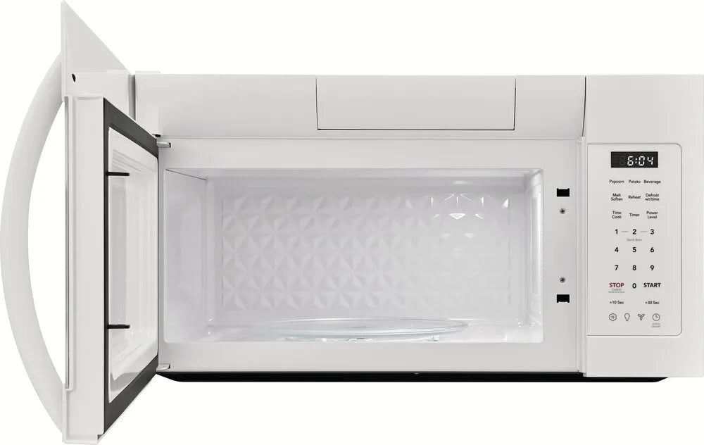 Frigidaire FMOS1846BW 1.8 Cu. Ft. Over The Range Microwave Oven - White | Built-in Microwave for Kitchen, Space Saving Design, Perfect for Apartments & Small Homes
