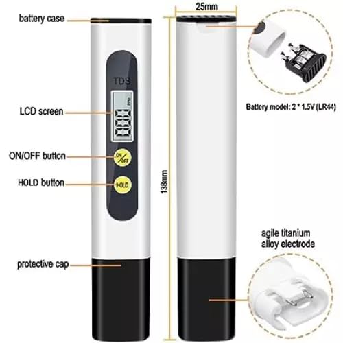 SP Electron Digital TDS Meter - Water Quality Tester for Drinking Water, Aquariums & Hydroponics | Total Dissolved Solids Measurement | Home, Lab & Pool Testing