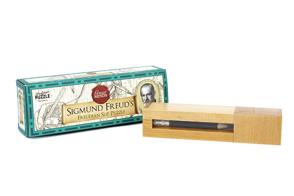 Freudian Slip 3D Wooden Puzzle - Challenging Brain Teaser from Professor Puzzle's Great Minds Collection | Perfect for Family Game Night & Cognitive Skill Development