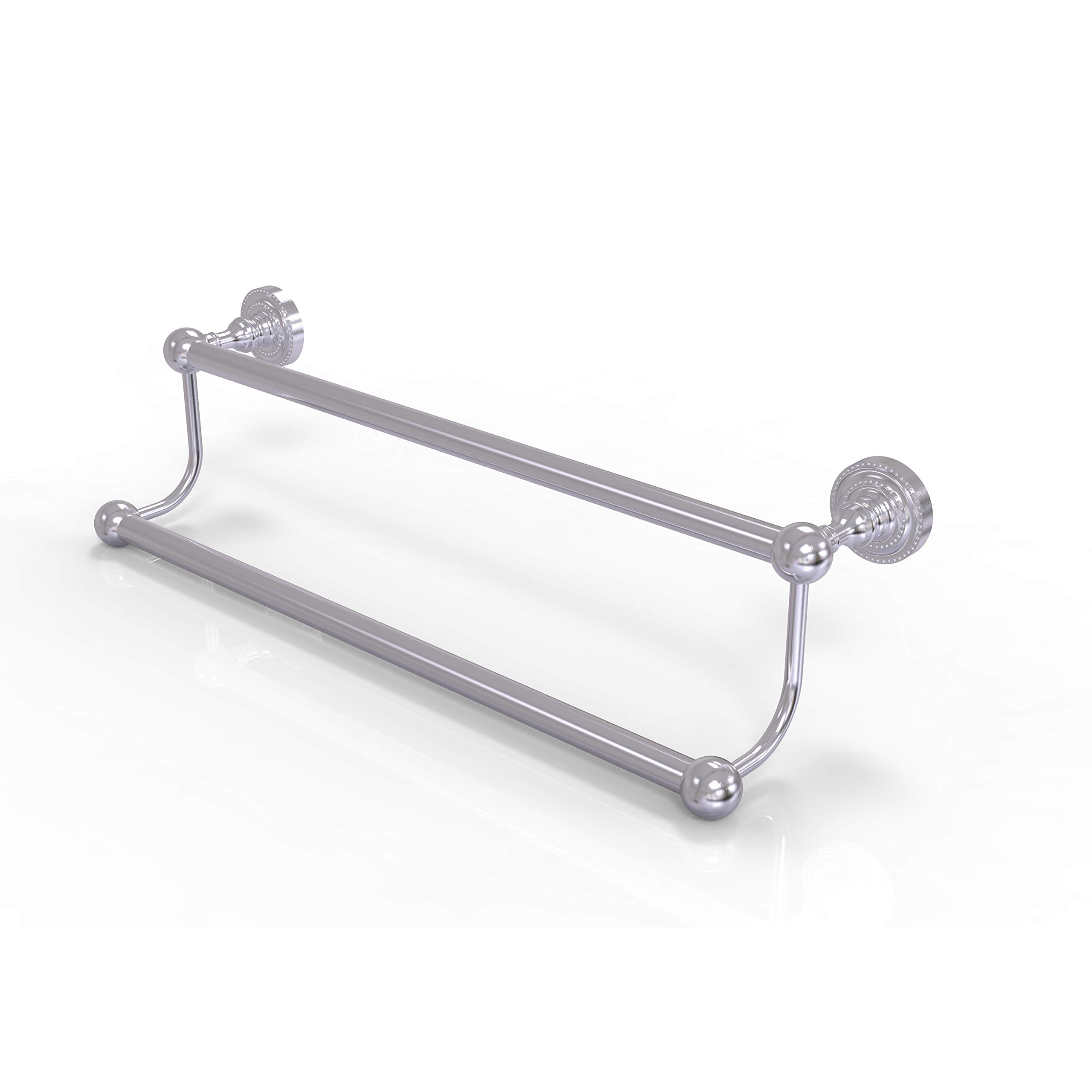 Allied Brass DT-72/36 Dottingham Collection 36 Inch Double Towel Bar in Satin Chrome - Perfect for Bathroom, Spa, and Luxury Home Decor