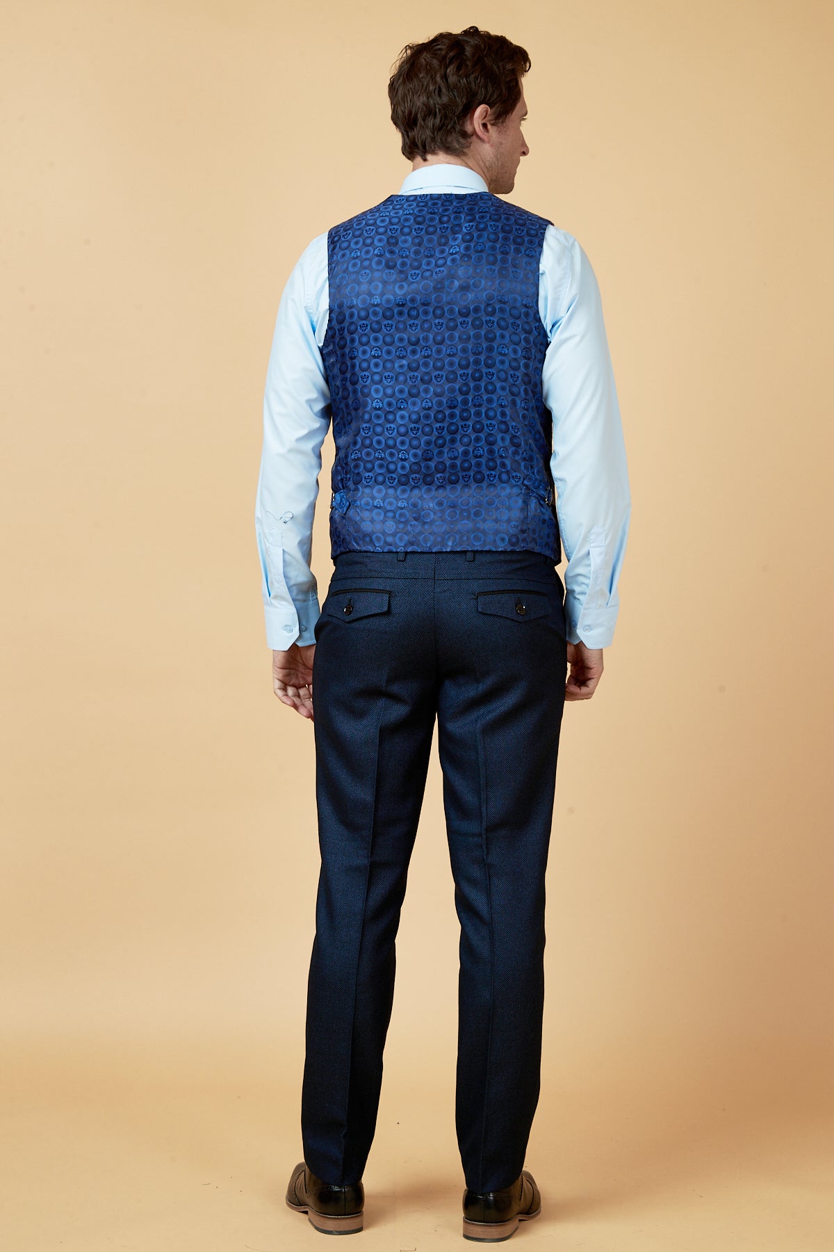 Callum Blue Three-Piece Suit for Men | Premium Formal Business Attire | Perfect for Weddings, Office & Special Occasions