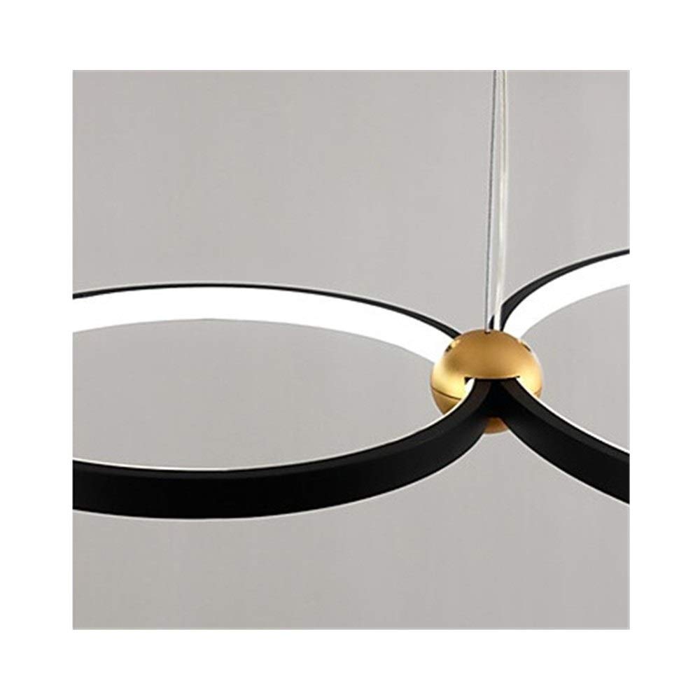 Modern Geometric Metal Chandelier - Adjustable Ring Design for Dining Room, Living Room, Study & Clothing Store Lighting | Elegant White Finish | Perfect for Home Decor & Commercial Spaces
