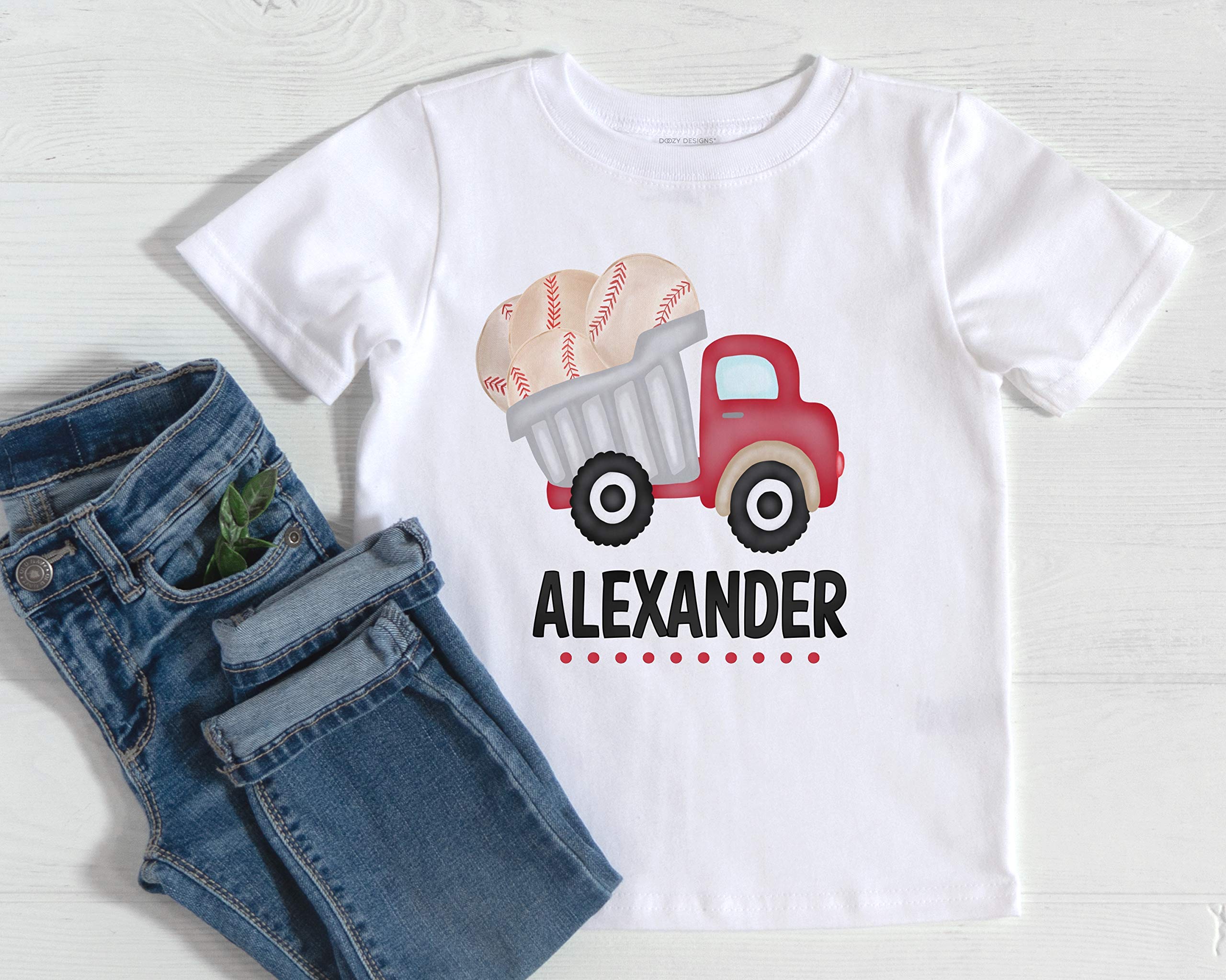 Custom Personalized Baseball Baby Boy Bodysuit & T-Shirt with Name - Adorable Sports-Themed Infant Outfit for Newborns, Baby Showers & First Birthday Gifts