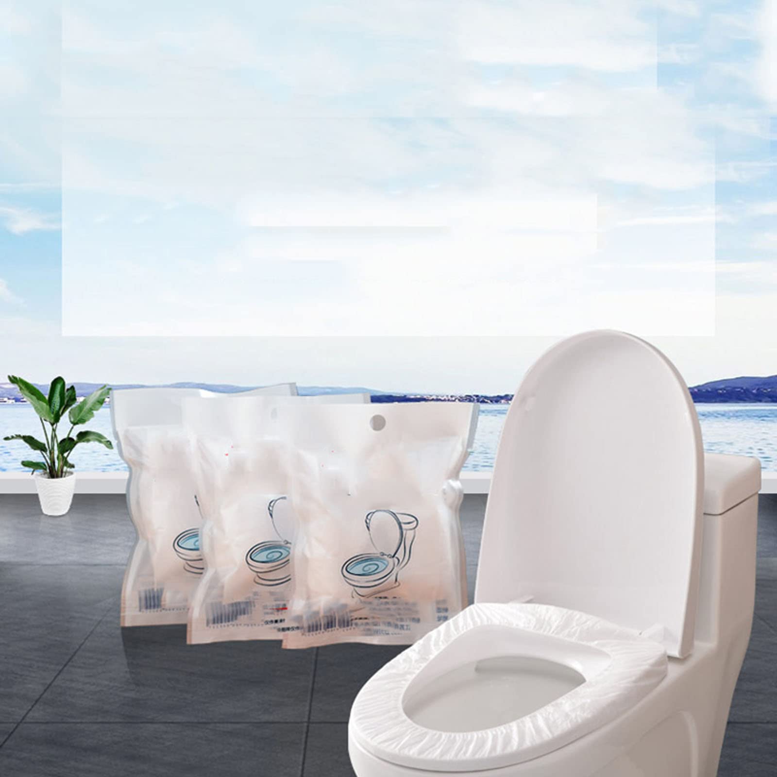 Disposable Non-Woven Toilet Seat Covers - 10PCS for Travel & Public Restrooms