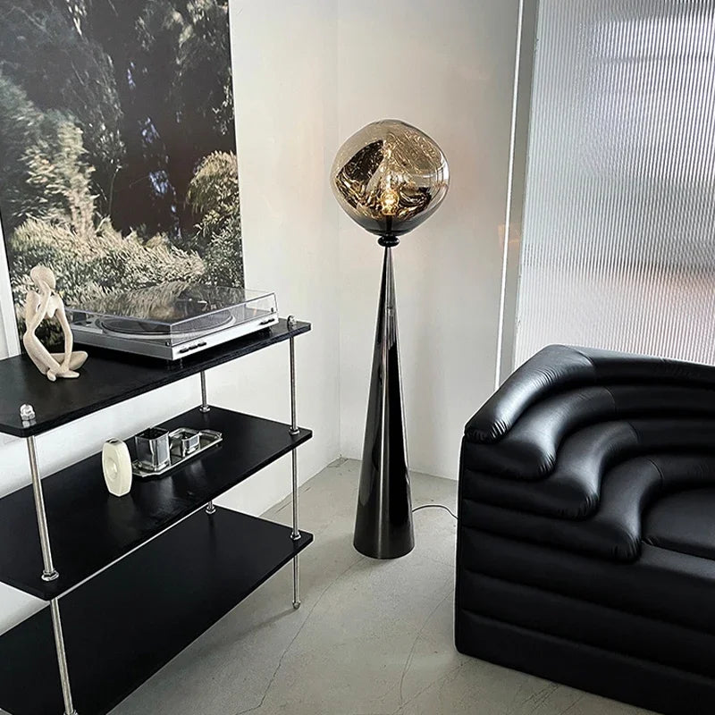 Tolya Minimalist Tall Lava Floor Lamp - Modern Nordic Style Standing Light for Living Room, Bedroom & Office Decor