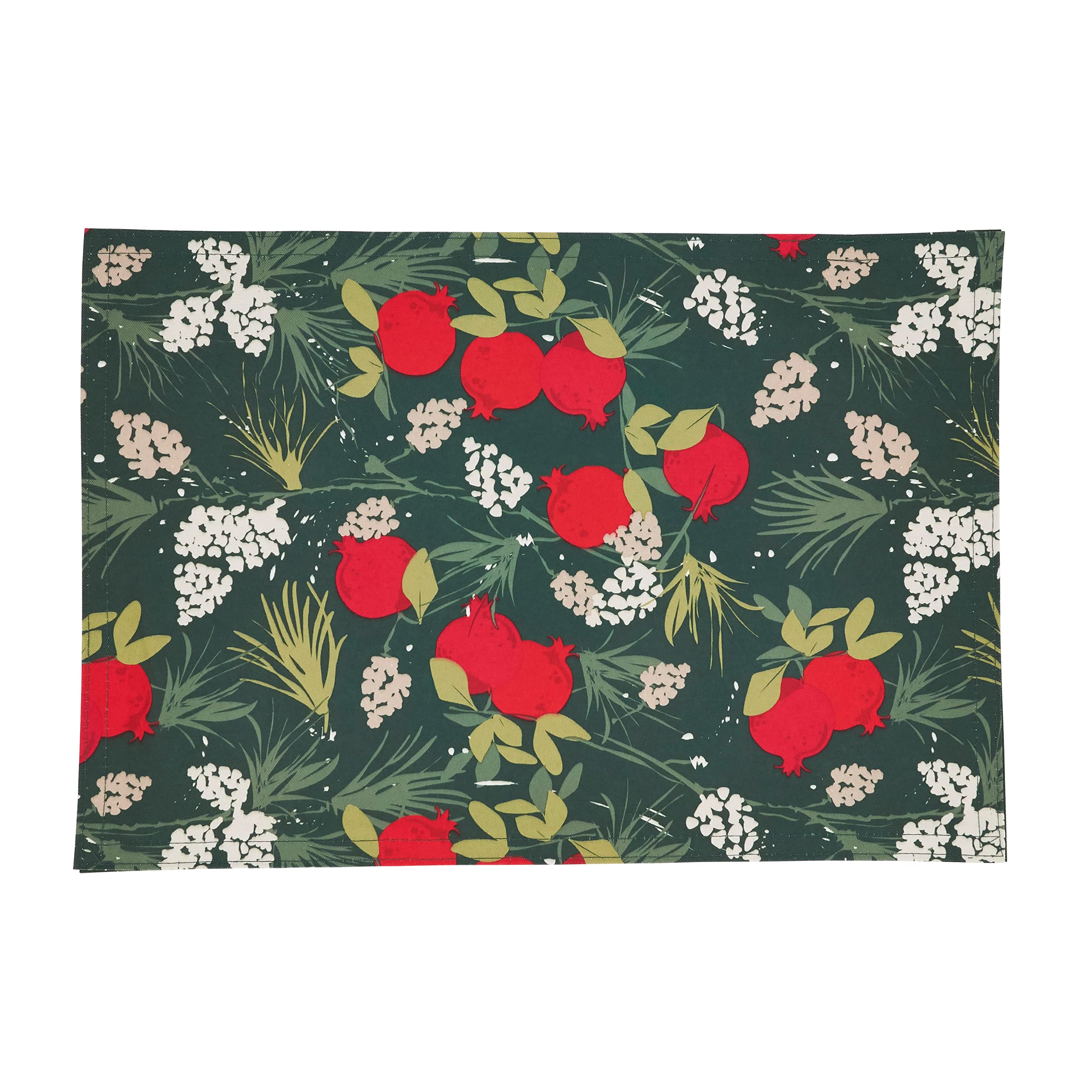 Premium Holiday Pomegranate Placemats Set of 4 - Christmas Table Decor, Thanksgiving Dinner Mats, Festive Dining Accessories for Seasonal Celebrations & Home Decor