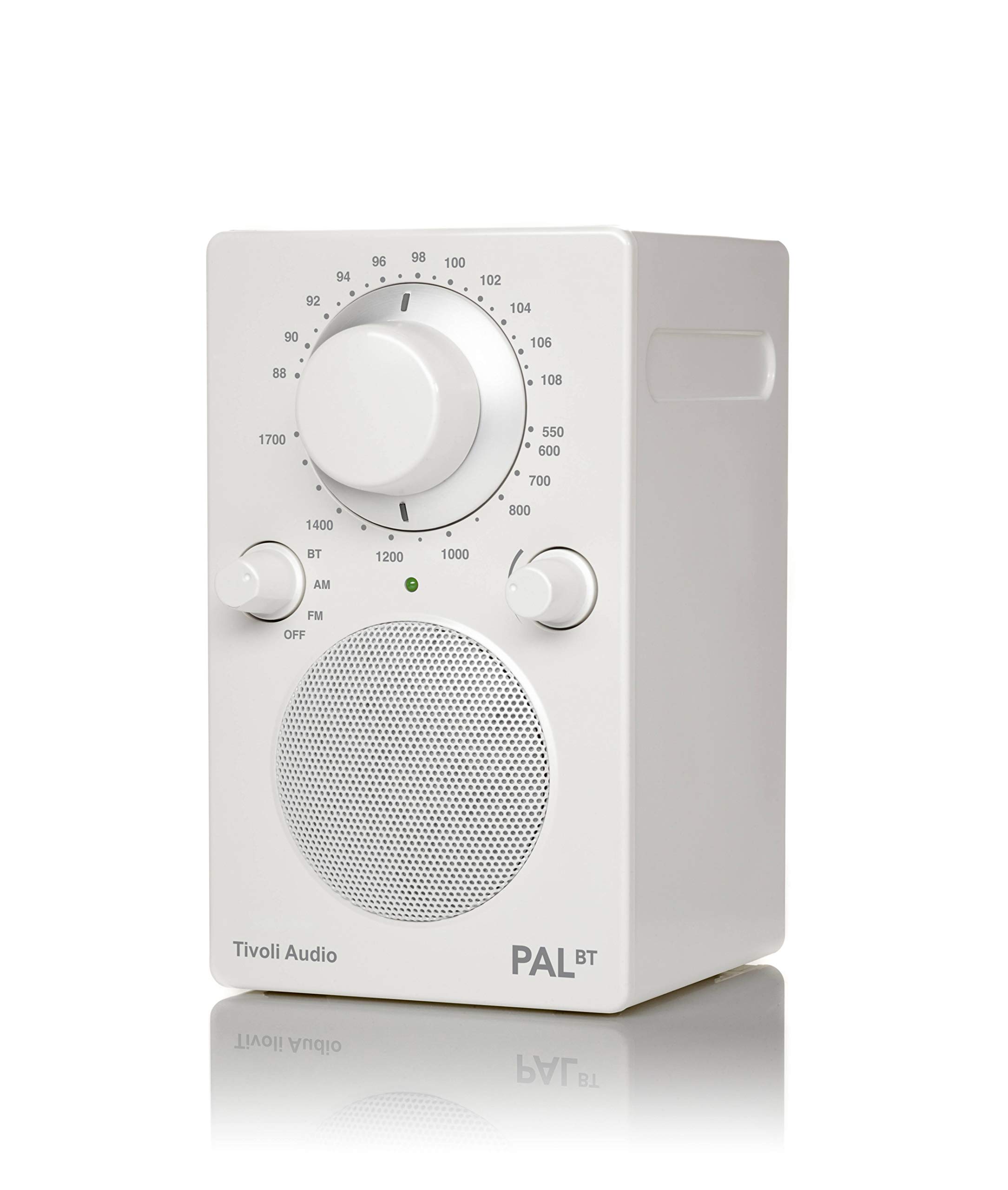 Tivoli Audio PAL BT Portable Bluetooth AM/FM Radio - Wireless Speaker with Premium Sound, Rechargeable Battery, White - Perfect for Travel, Beach, Picnics & Outdoor Adventures