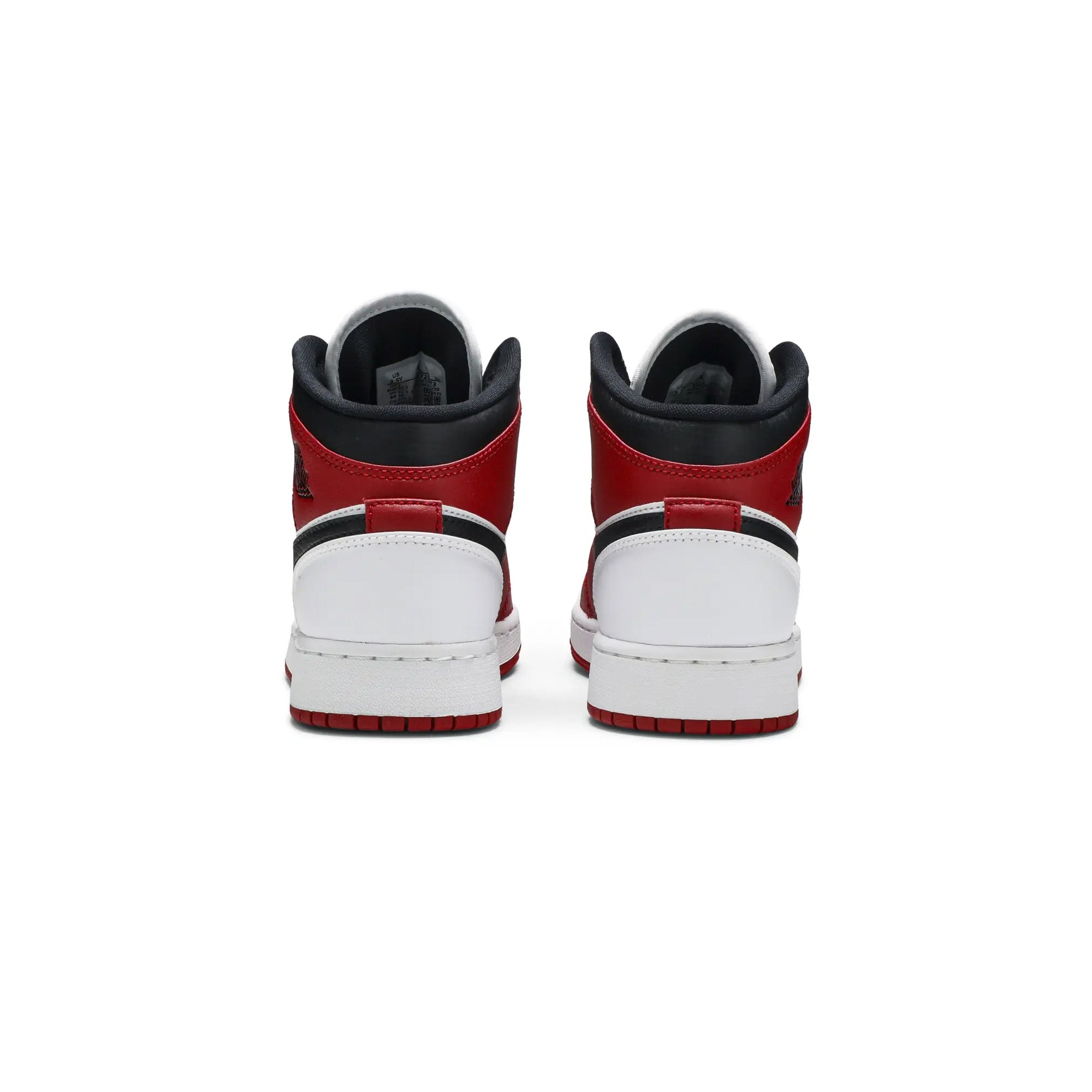 Air Jordan 1 Mid 'Chicago White Heel' GS Basketball Shoes for Girls - Perfect for School, Sports & Streetwear Fashion