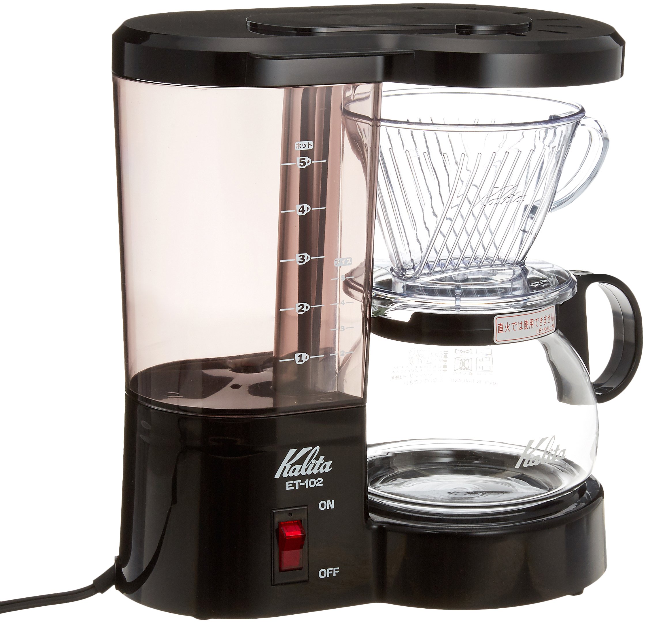 Premium Kalita Wave 185 Coffee Dripper (Black ET-102) - Perfect for Pour Over Coffee Brewing at Home, Office or Camping