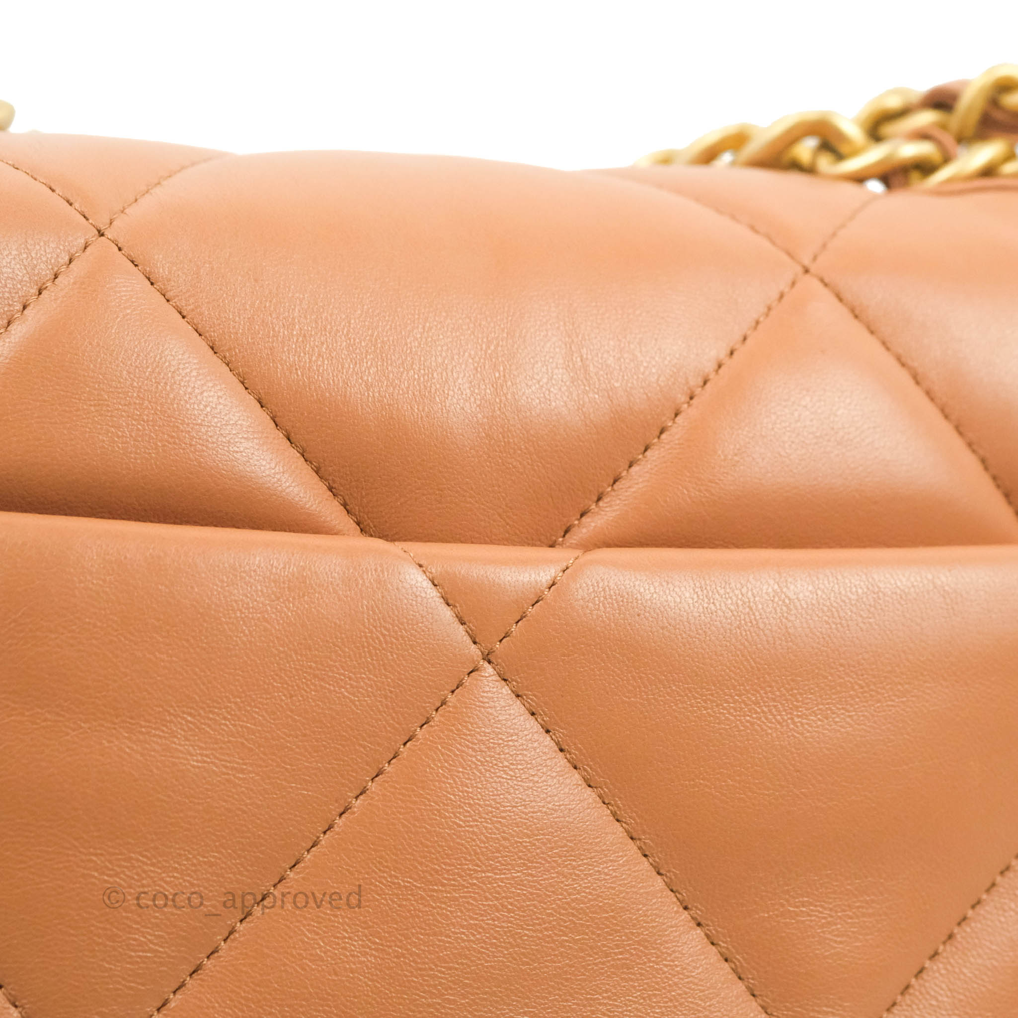 Chanel 19 Small Handbag in Caramel Dark Beige with Mixed Hardware | 21K Collection | Perfect for Everyday Luxury & Evening Events