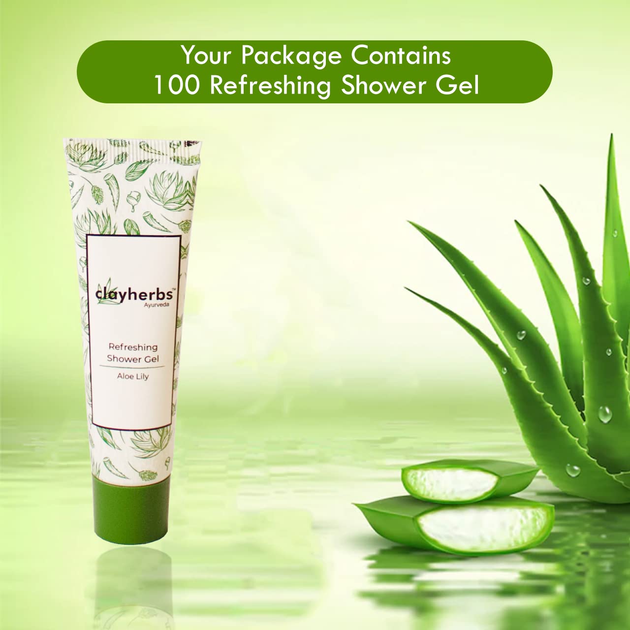 ClayHerbs 100-Pack Travel Size Body Wash & Shower Gel 22ml - Bulk Hotel Amenities Toiletries for Guest Rooms, Hospitals & Hospitality Kits | Mini Personal Care Essentials for Travel, Gym & On-The-Go Use