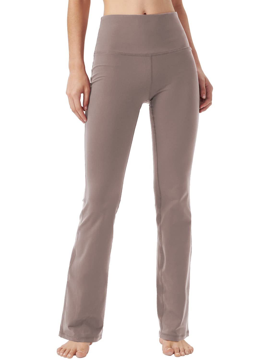 Women's High Waist Bootcut Yoga Pants with Hidden Pockets - Tummy Control Workout & Dress Pants for Office, Lounge & Active Wear