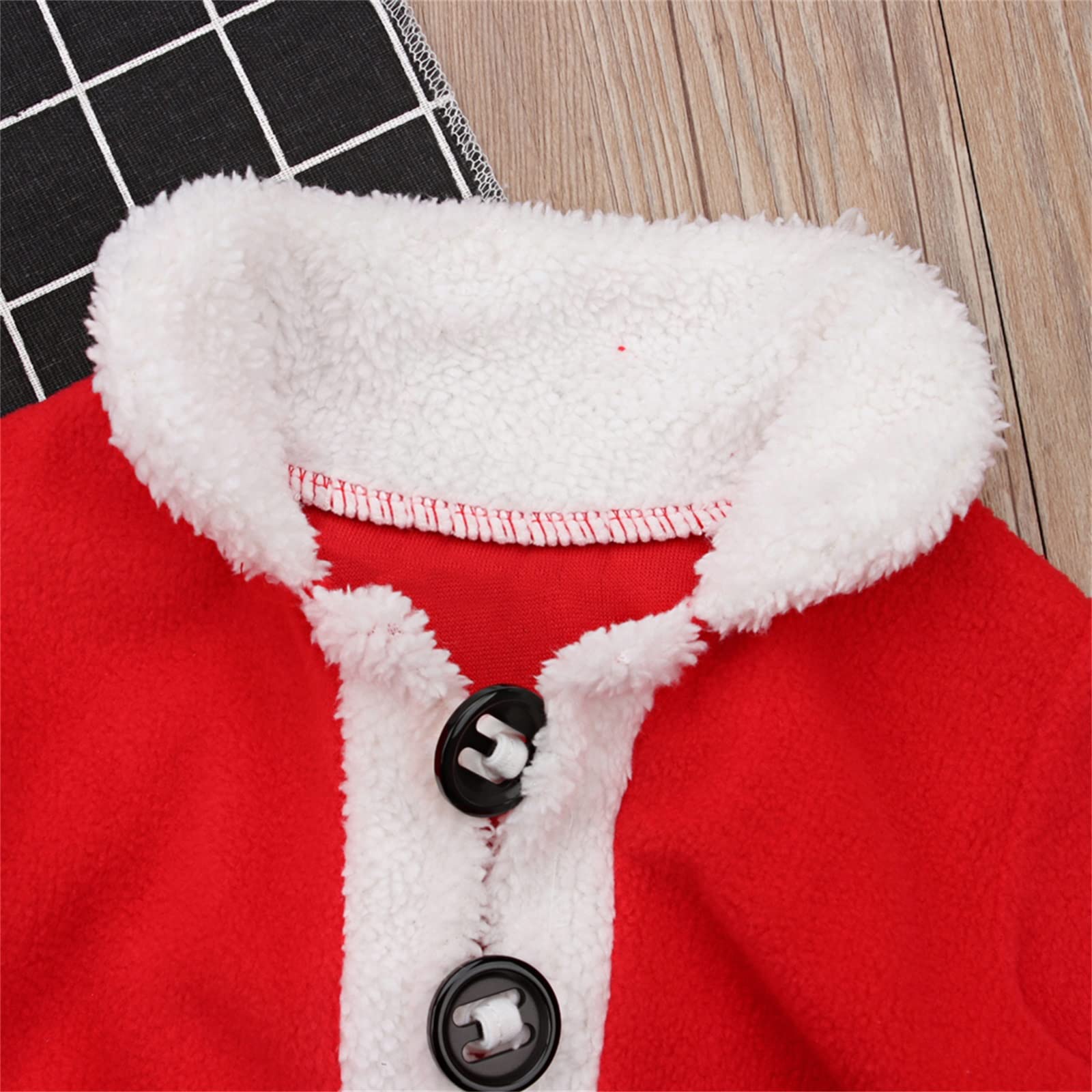 Adorable Toddler Santa Claus Christmas Outfit Set - Winter Coat, Pants, Hat & 4-Piece Holiday Costume for Baby Boys & Girls | Perfect for Xmas Parties, Family Photos & Holiday Festivities