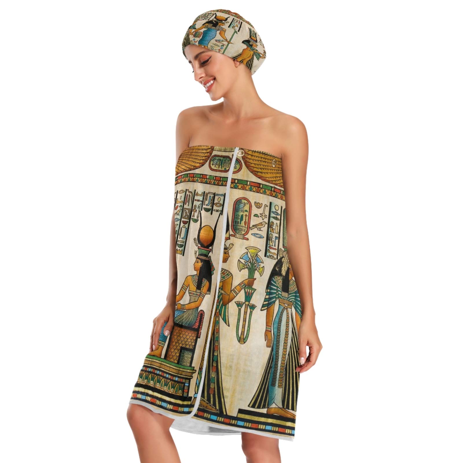 Soft Cozy Women's Bath Towel Wrap Set - Quick Dry Beach Pool Shawl, Bathing Suit Cover Up & Spa Robe - Egyptian Queen Design - Perfect for Swimming, Lounging & Post-Shower Relaxation