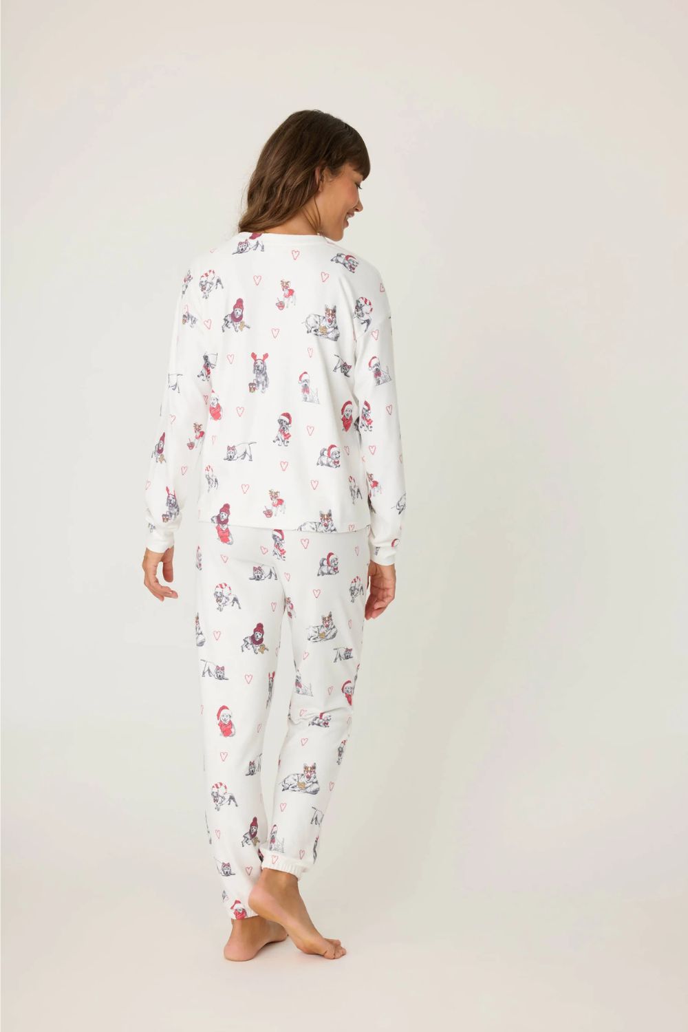 Candy Cane Lane Long Sleeve Pajama Set for Women - Cozy Christmas Sleepwear for Holiday Nights & Winter Comfort