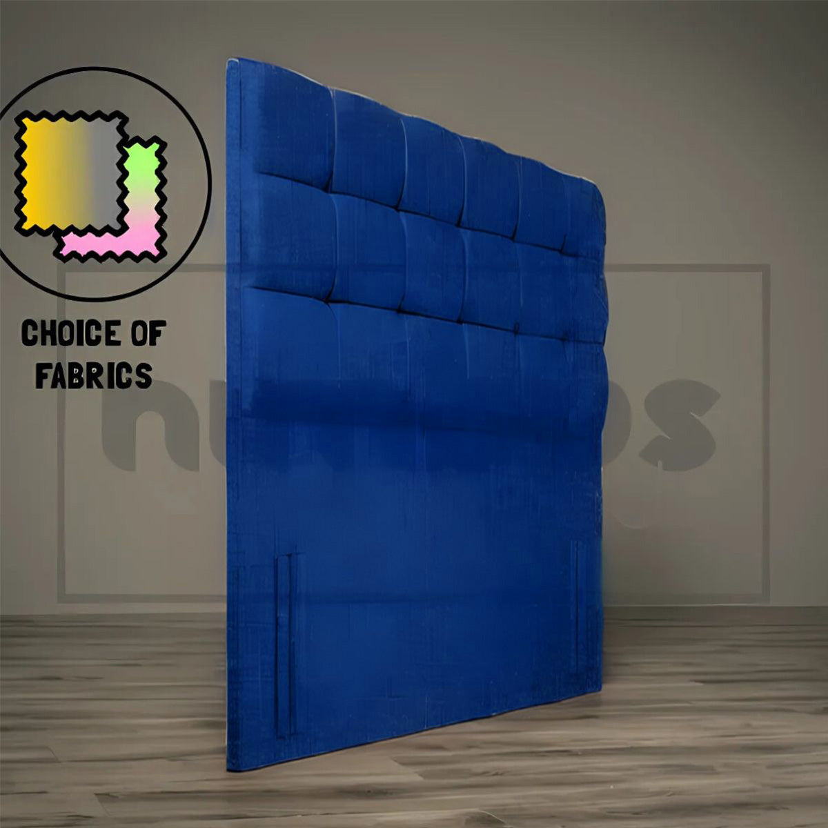 Modern Floor Standing Cube Headboard - Upholstered Bed Frame with Storage & LED Lights - Perfect for Small Bedrooms, Apartments & Dorm Rooms