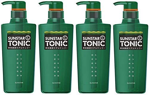 Bulk Sun Star Tonic Refreshing Scalp Care Shampoo - 4 Pack for Dry, Itchy Scalp - Sulfate Free & Natural Ingredients - Perfect for Daily Hair Care & Scalp Hydration
