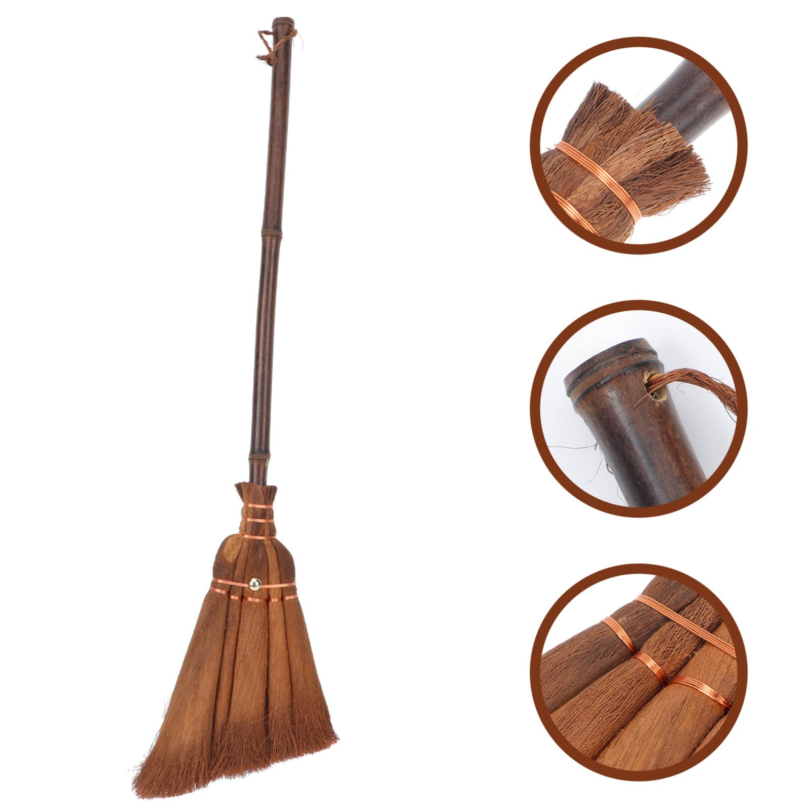 Eco-Friendly Straw Broom for Floor Cleaning | Handmade Braided Small Broom | Household Cleaning Supplies | Perfect for Hardwood Floors, Patios & Tight Spaces