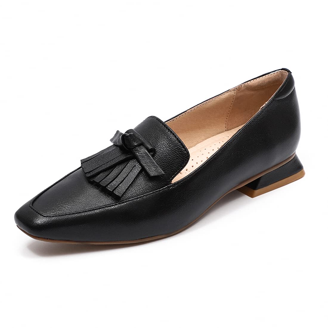 Mona Flying Women's Leather Penny Loafers - Comfortable Casual Flat Shoes for Women & Girls | Office, Travel & Everyday Wear