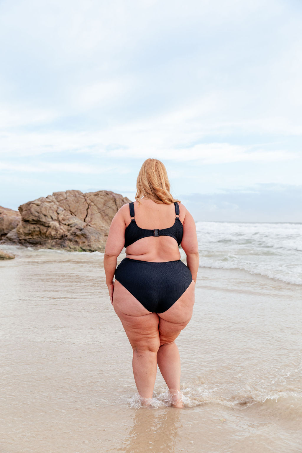 Black Miami Bikini Bottoms - High Waisted Swimwear for Women, Perfect for Beach Vacations & Pool Parties