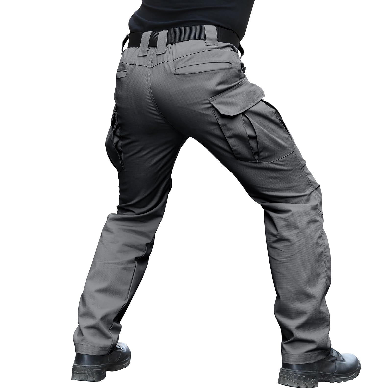 Men's Stretch Tactical Pants - Water Resistant Ripstop Cargo Pants for Outdoor, Work & Hiking | Lightweight Durable EDC Pants for Camping, Travel & Tactical Activities