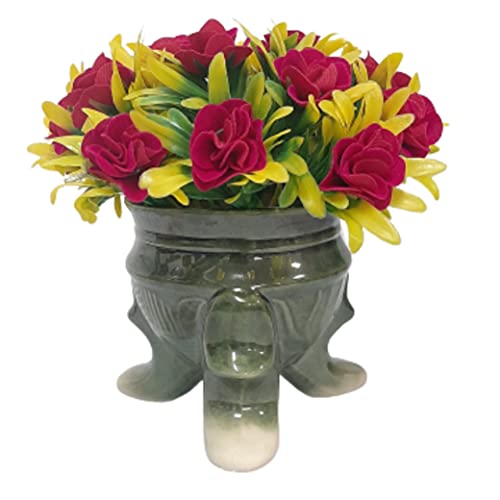 Leg Planter (Green) W/ Artificial Flower-03