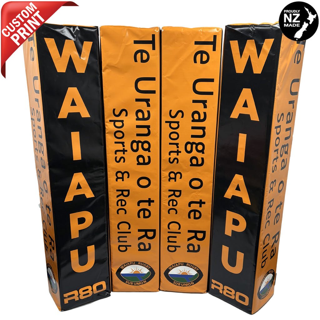 Custom Printed Rugby Goal Post Protector Pads - Durable Safety Padding for Rugby Posts - Perfect for Training, Matches & Field Protection