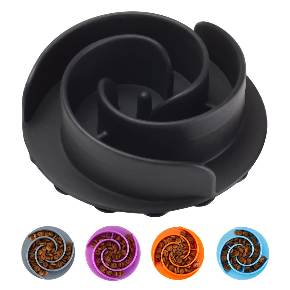 Slow Feeder Dog Bowls Insert - Soft Silicone Anti-Choking Dog Food Bowl for Small, Medium & Large Breeds - Fits Regular & Elevated Dog Bowls - Perfect for Fast Eaters & Digestion Aid - Use for Mealtime, Training & Portion Control