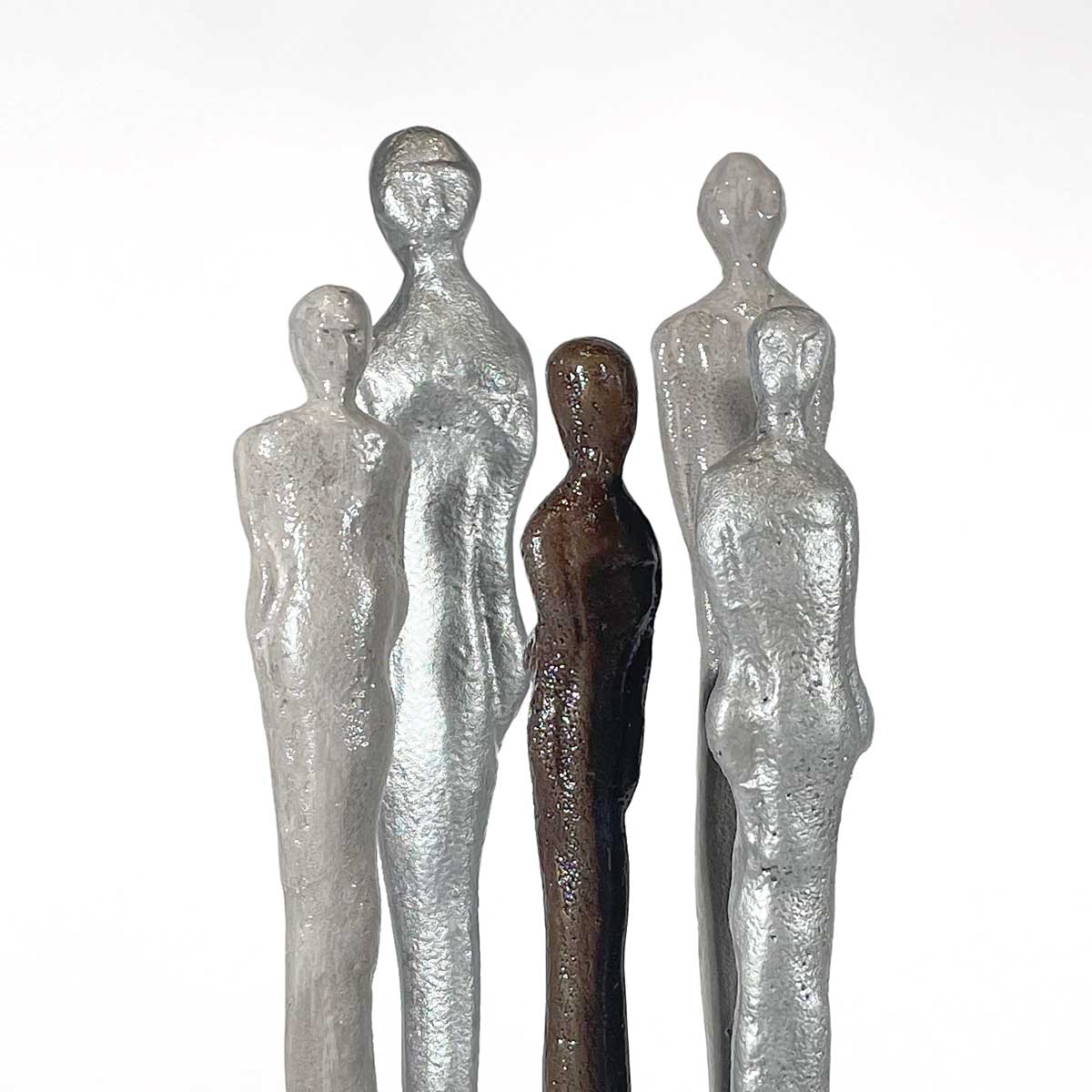 Vertical People Fiberglass Sculpture - Modern Art Decor for Home, Office & Garden - Perfect for Indoor & Outdoor Decoration