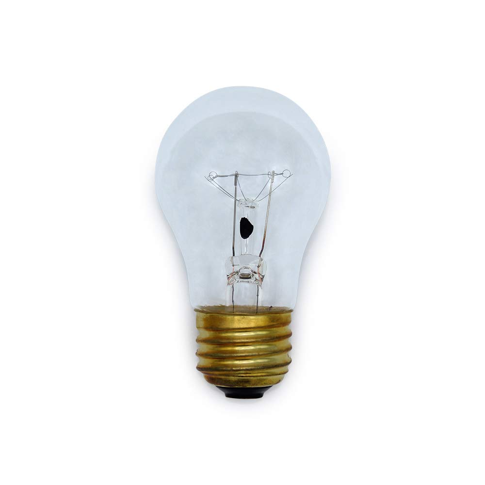Technical Precision 40W A15 Appliance Light Bulb - 2 Pack E26 Base Clear Incandescent Replacement for Whirlpool W10565137 - Perfect for Refrigerators, Ovens, Stoves & Home Appliances
