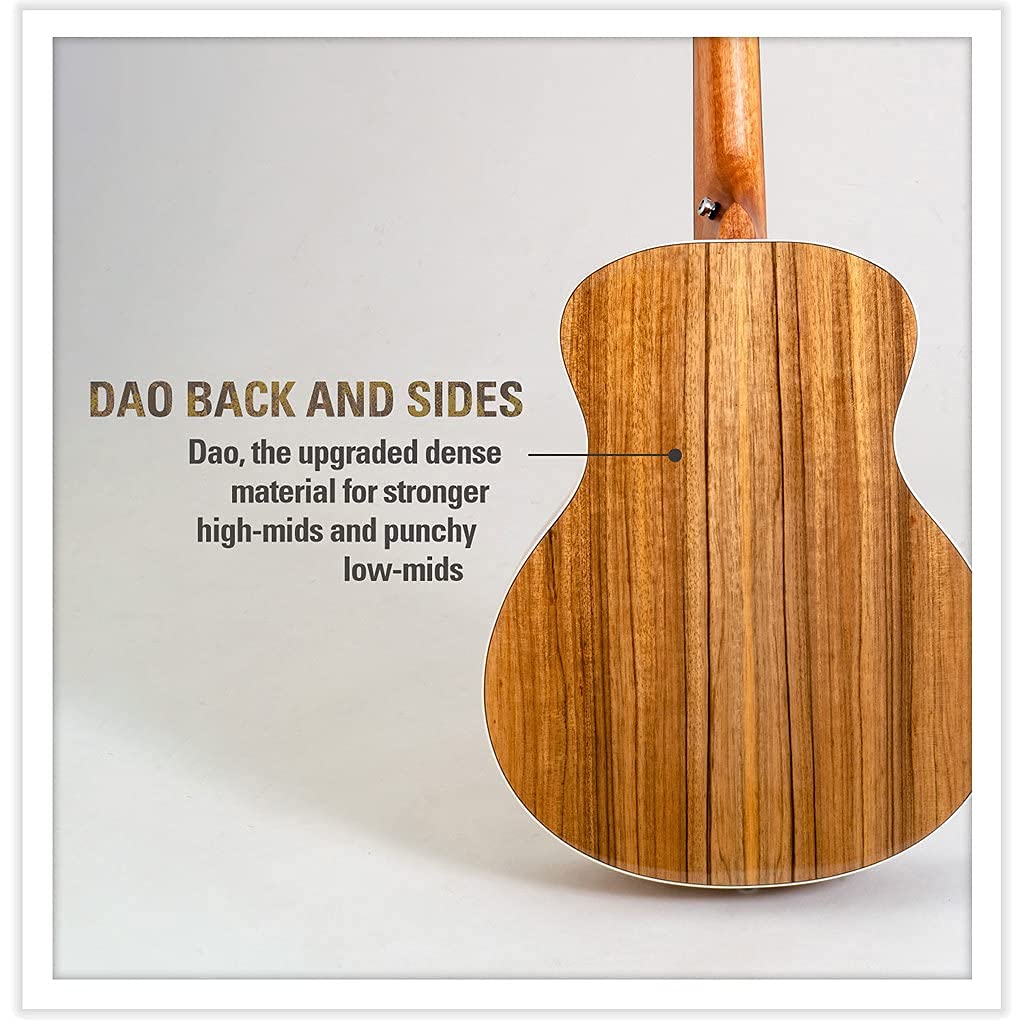Sigma Junior 3/4 Size Acoustic Guitar with Solid Spruce Top, Mahogany Back & Sides - Natural Gloss Finish, Rosewood Bridge & Premium Steel Strings | Compact Travel Guitar for Kids & Beginners | Perfect for Camping, Road Trips & Small Hands