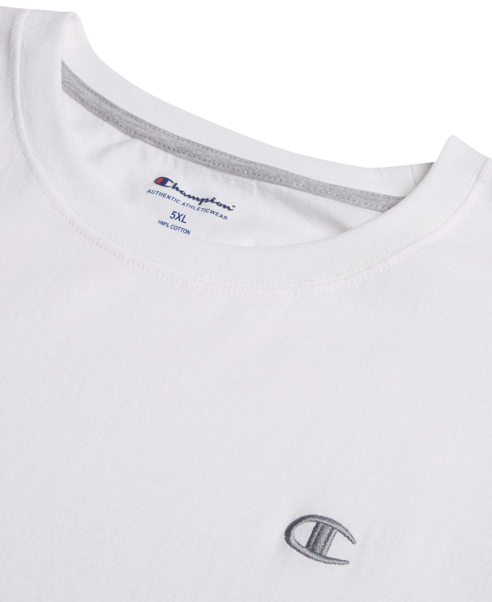Champion Men's Big & Tall Crew Neck Jersey T-Shirt - Comfortable Cotton Tee for Casual Wear, Gym & Everyday Outfits