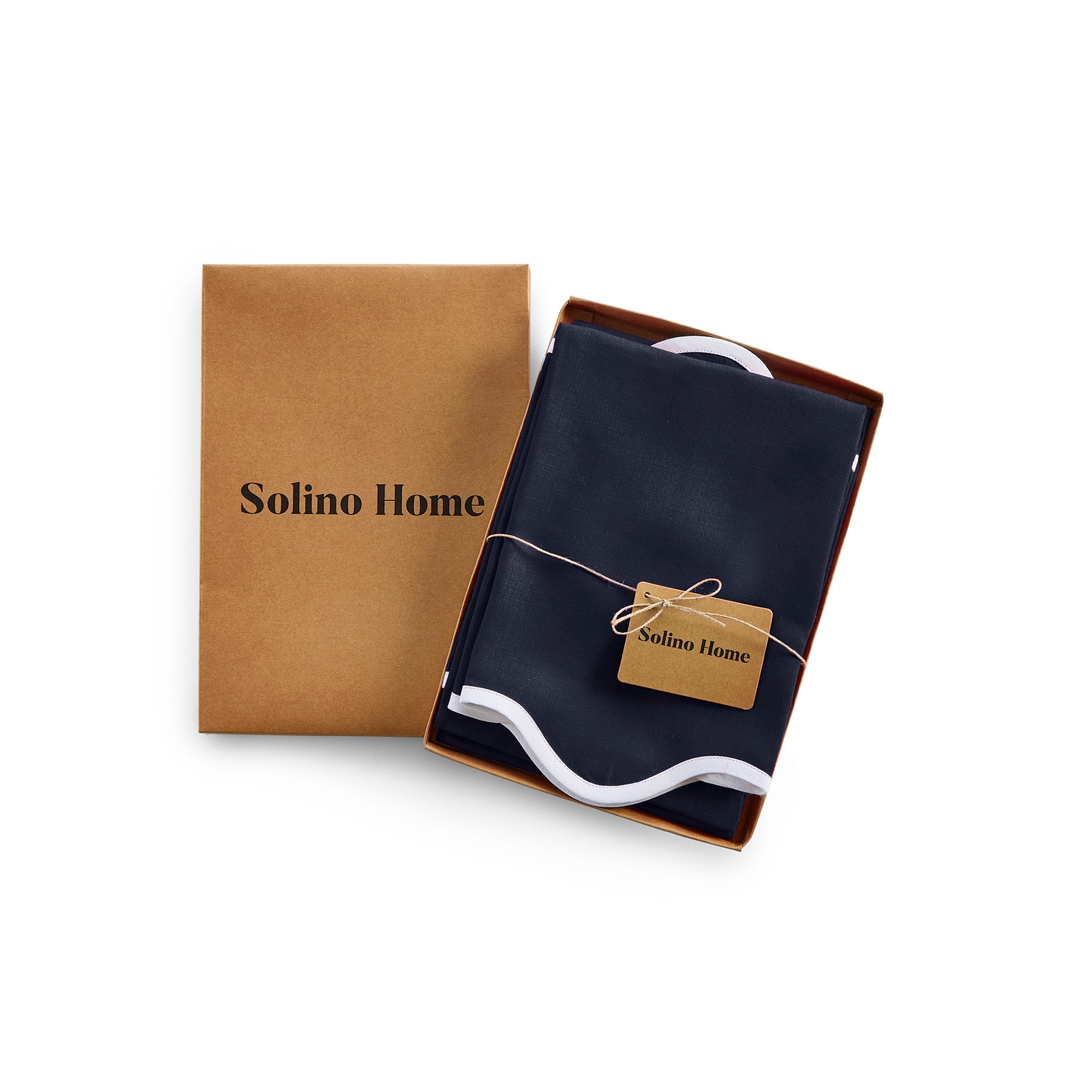 Giselle Scallop Edge Napkins - Set of 4 Premium Linen Dinner Napkins for Wedding, Party & Holiday Table Decor
