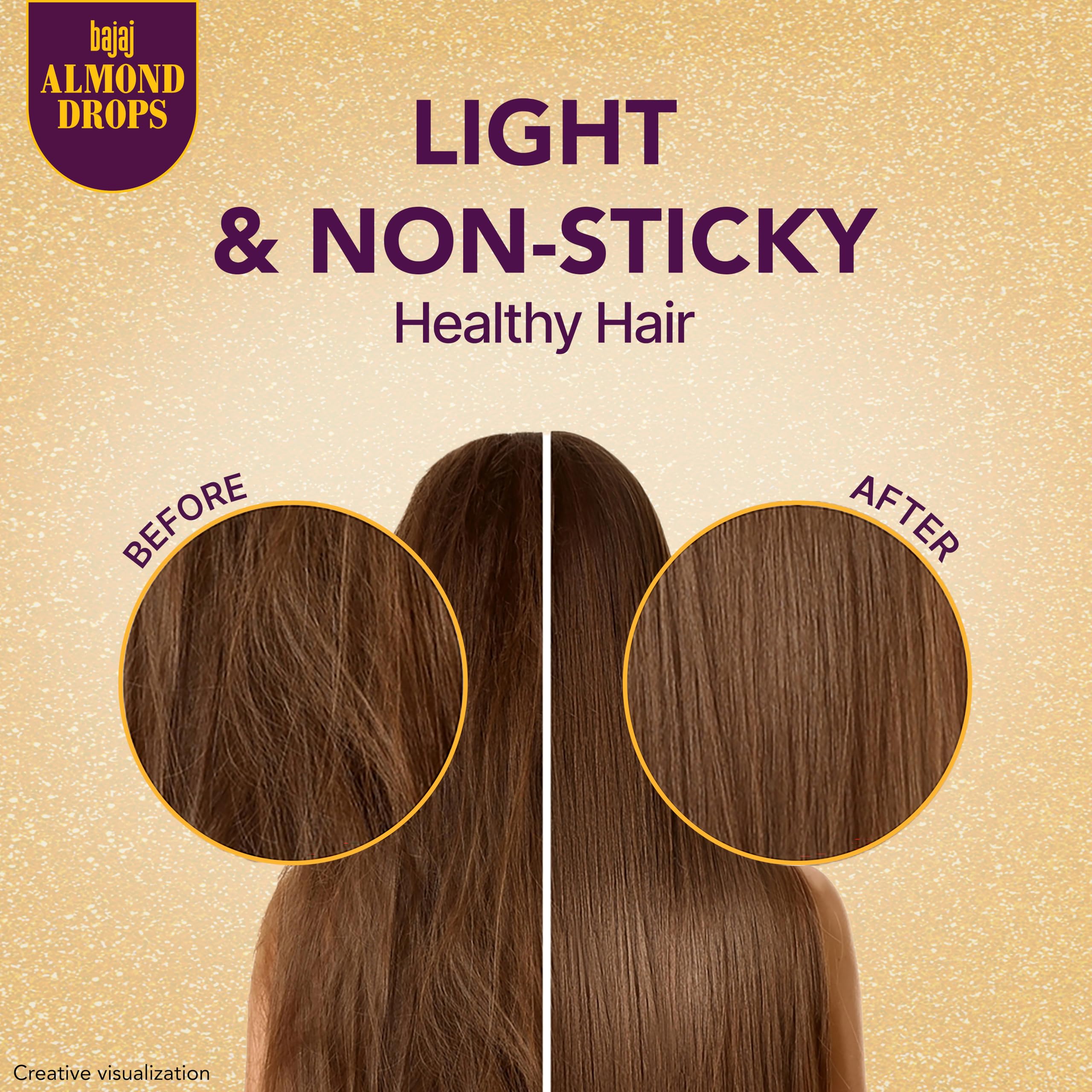 Bajaj Almond Drops Hair Oil 625ml - 6X Vitamin E Enriched with Almond Oil | Lightweight Non-Sticky Formula for Hair Fall Control | Promotes Hair Growth & Nourishment | Perfect for Daily Hair Care & Scalp Massage