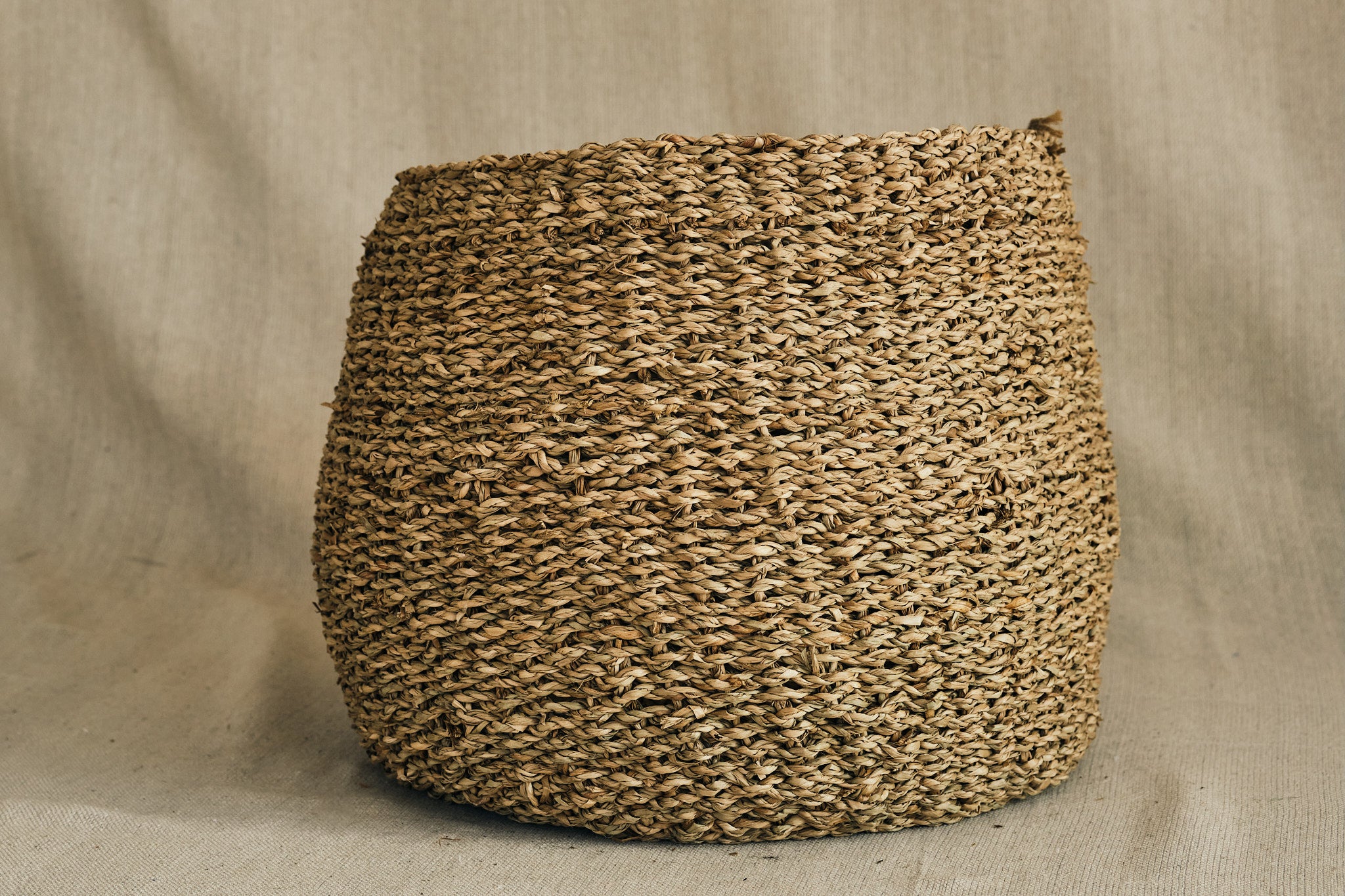 Natural Seagrass Storage Basket - Handwoven Tapered Design (27cm & 38cm Diameter) | Eco-Friendly Home Organization for Bedroom, Bathroom & Nursery Decor