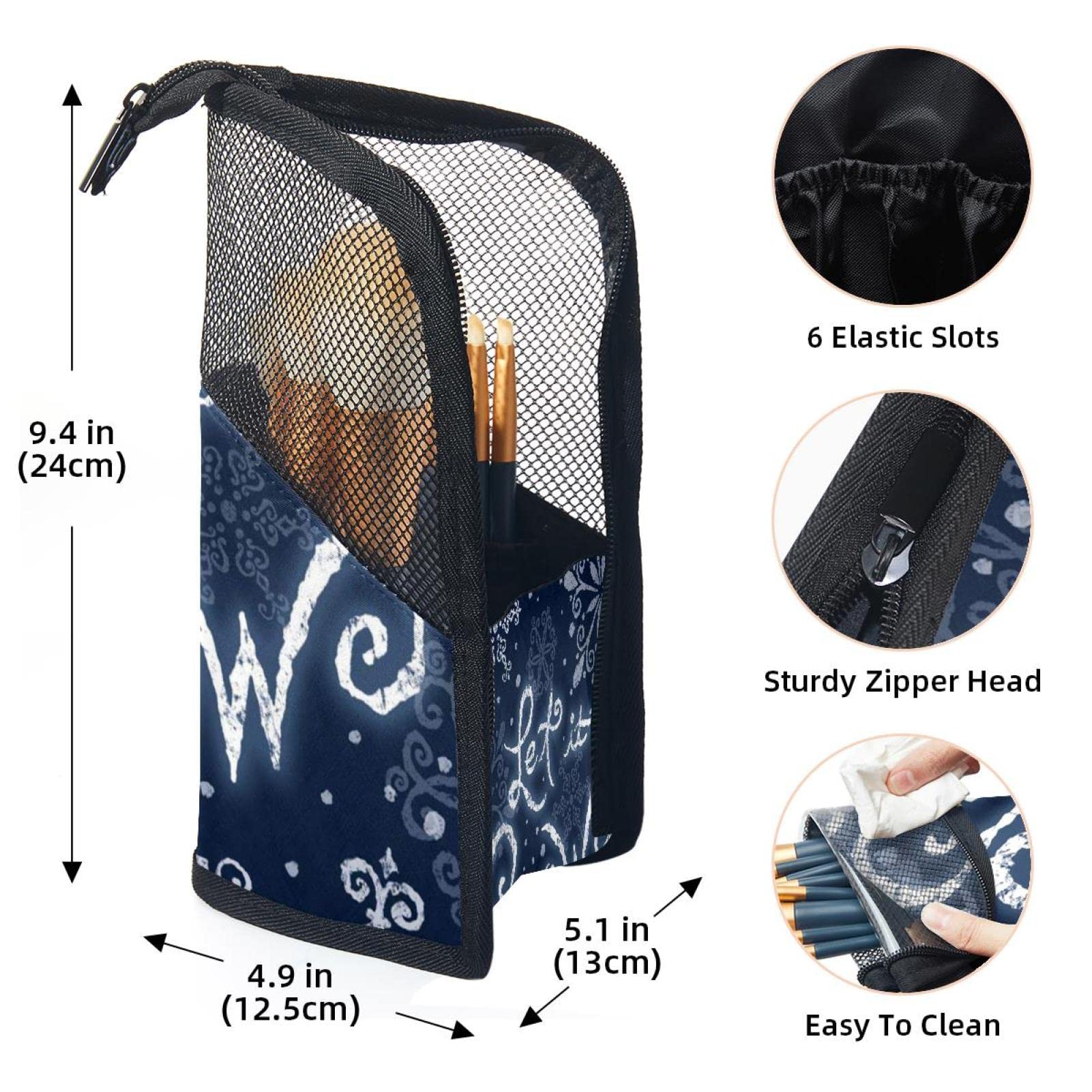 12-Piece Makeup Brush Organizer Bag with Snowflake Design - Portable Travel Cosmetic Brush Holder Case for Professional Makeup Artists & Beauty Enthusiasts - Perfect for Home, Travel & Salon Use