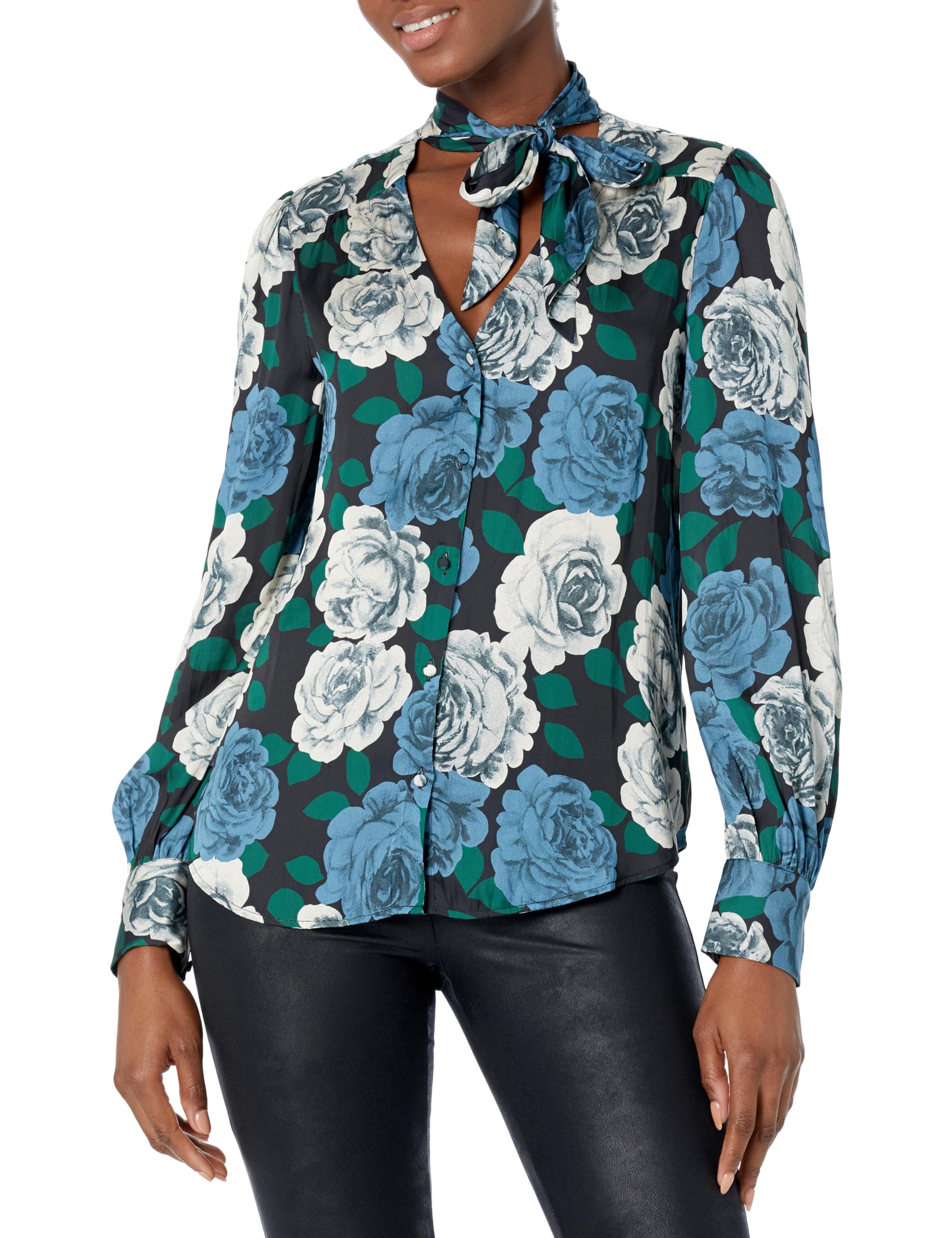 PAIGE Women's Cleobelle Blouse - Flowy Long Sleeve Button Down Shirt for Work & Casual Wear | Office Outfits, Date Night & Weekend Style