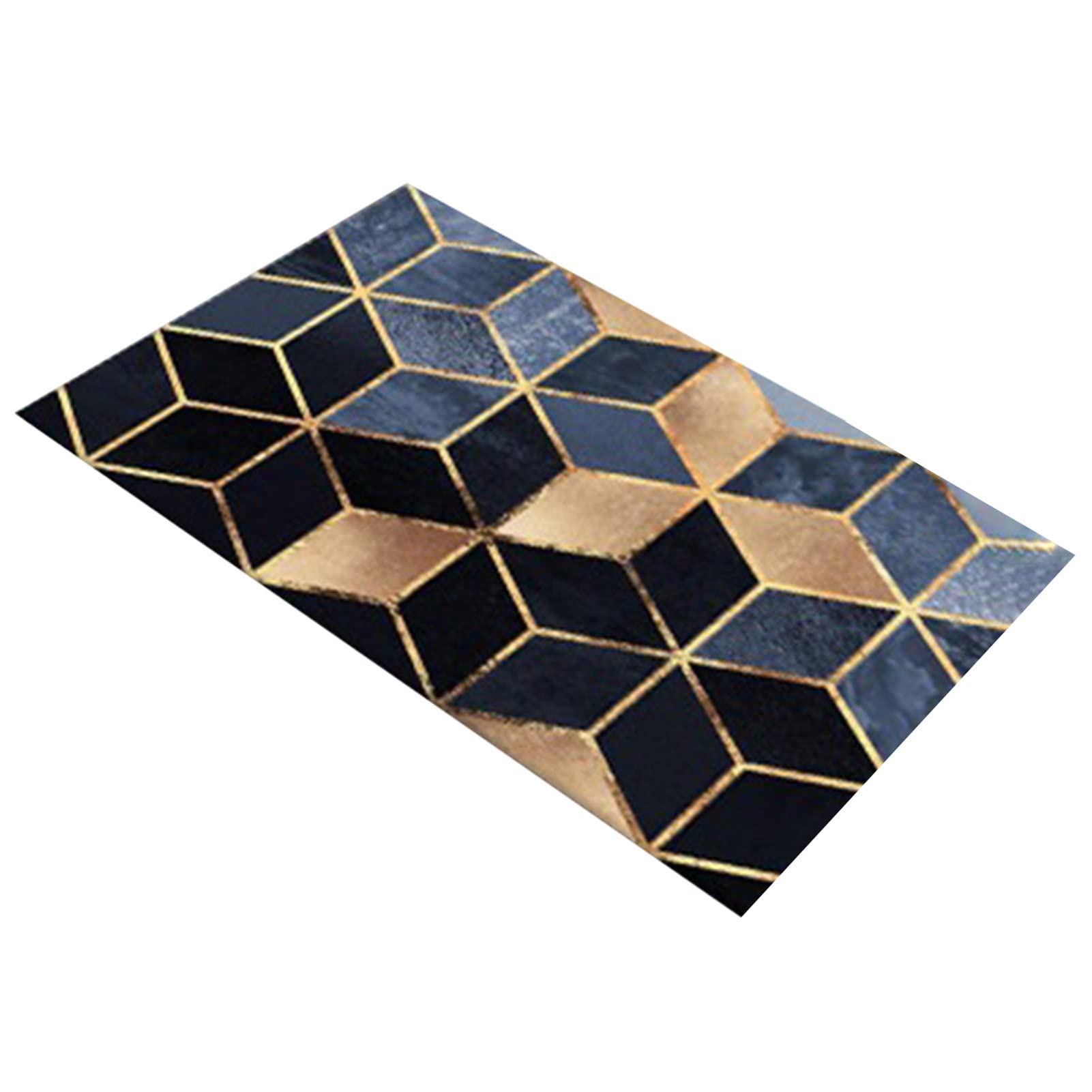 Non-Slip Geometric Door Mat - Super Absorbent Oilproof Polyester Floor Mat for Bathroom & Home Entryway - Waterproof Household Doormat for Indoor/Outdoor Use