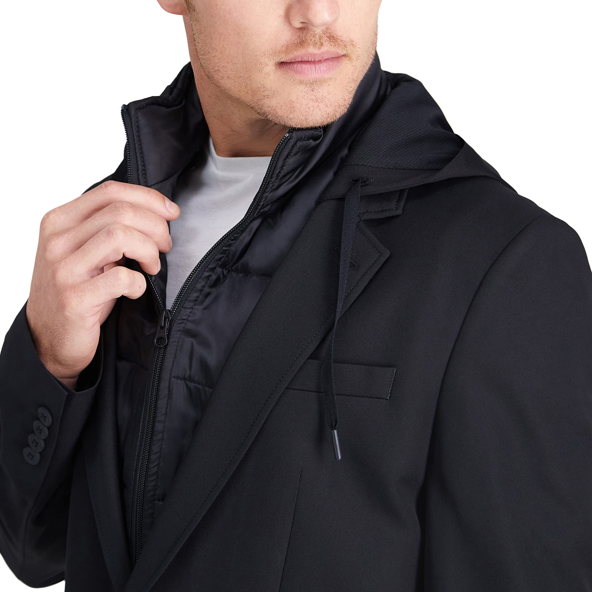 Haggar Men's Slim Fit Commuter Blazer - Lightweight Stretch Travel Sport Coat for Business Casual & Office Wear - Perfect for Commuting, Work & Formal Occasions