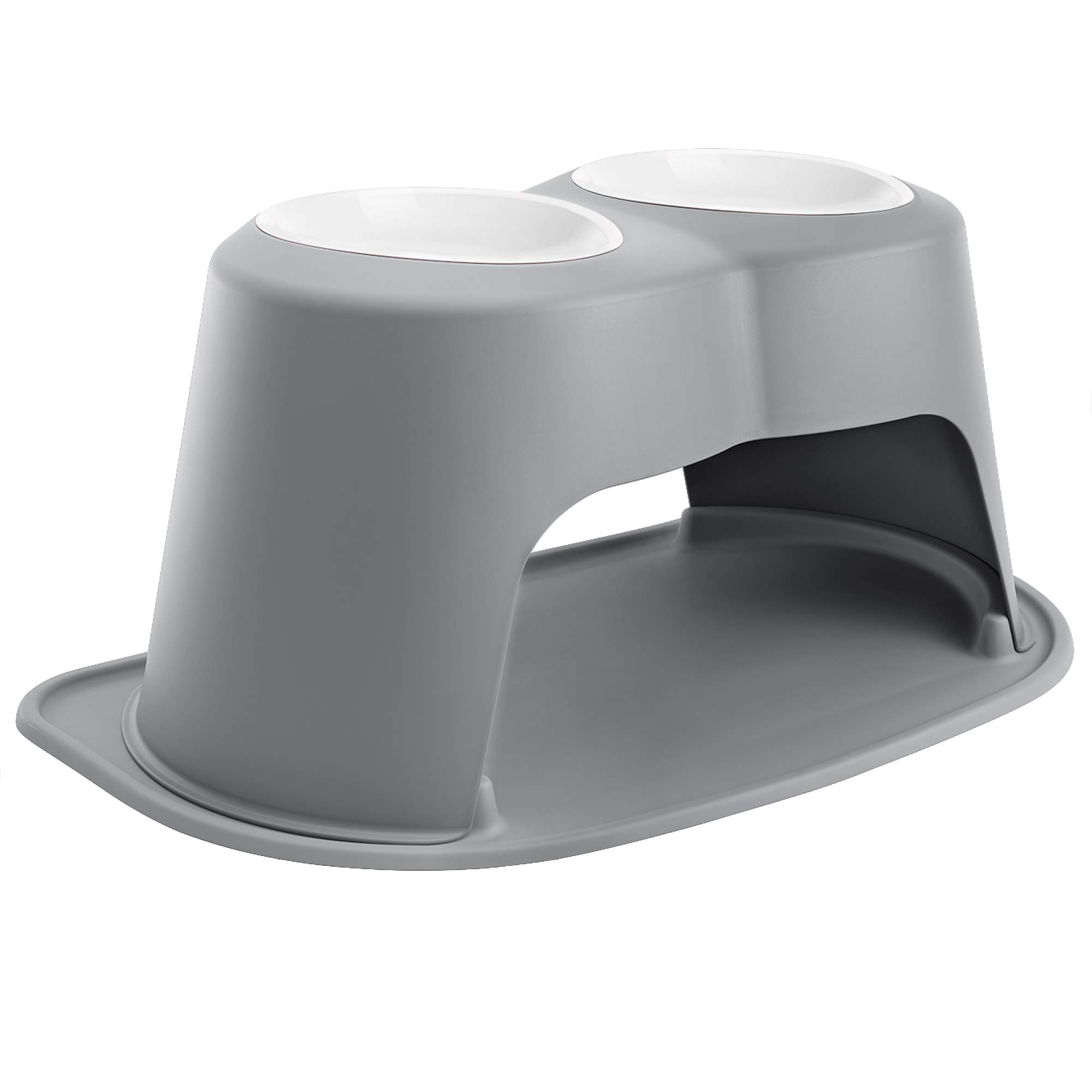 WeatherTech Double High Pet Feeding System with Plastic Dog & Cat Bowls - 14