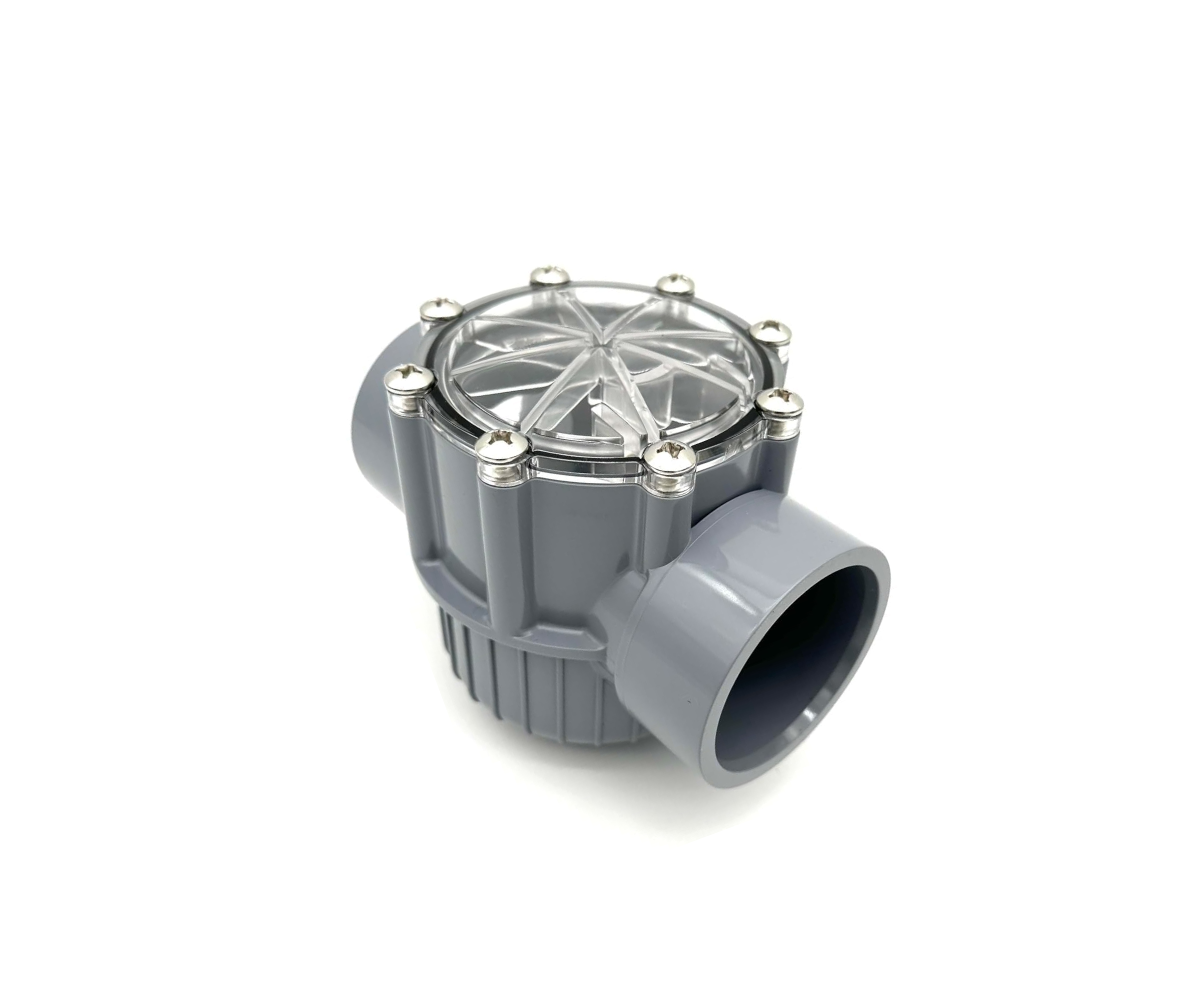 Afras CPVC Check Valve 2 to 2.5 Inch with Teflon Seal & Clear Top - Ideal for Water Filtration, Irrigation Systems, and Industrial Plumbing Applications