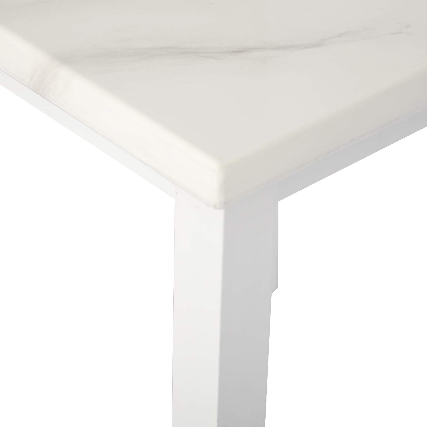 Stylish AWQM Faux Marble Coffee Table Set of 3 - White Metal Frame Accent & End Tables for Living Room Decor | Perfect for Small Spaces, Apartments & Modern Home Furnishing