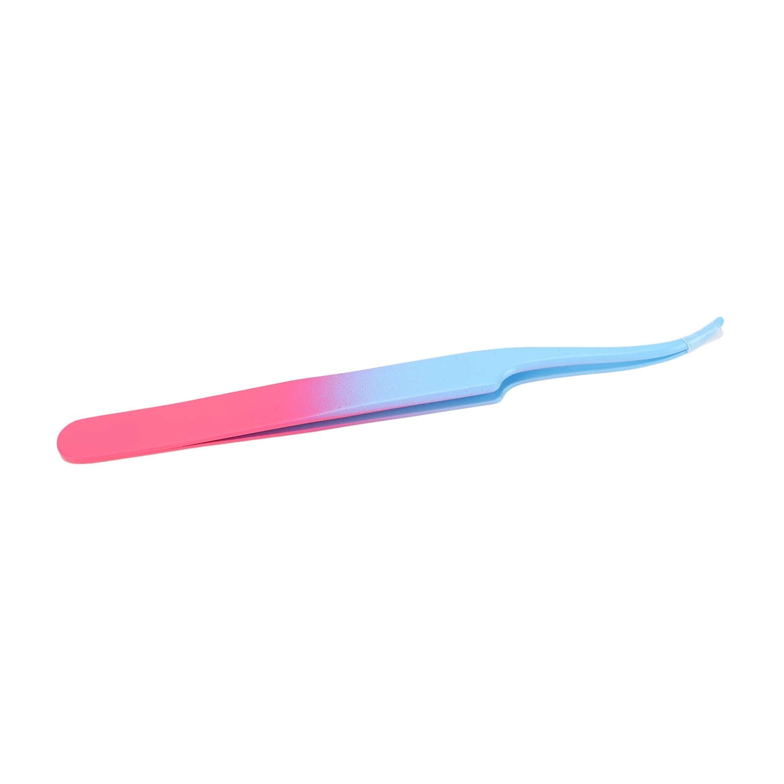 Blue Pink Gradient Lash Tweezers - Professional Steel Eyelash Extension Tools for Women | Tight Clamping Precision for Salon & Home Use