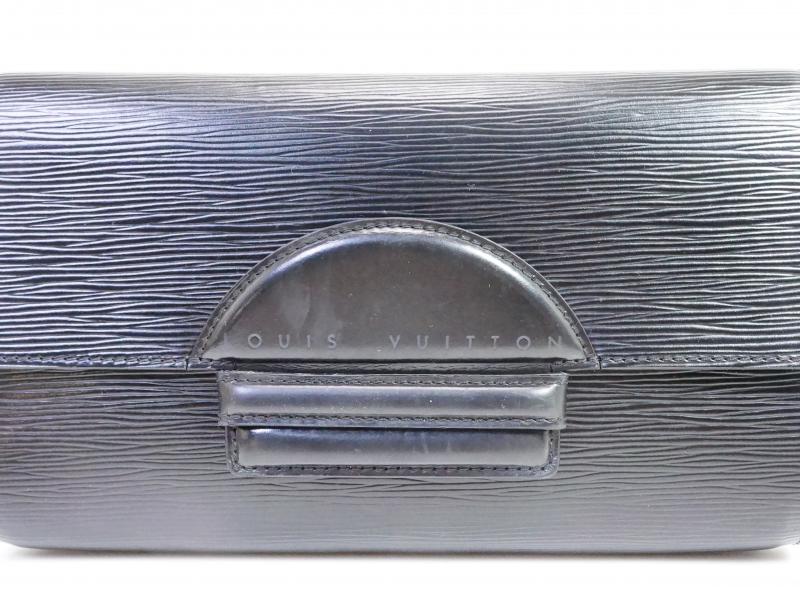 Authentic Pre-Owned Louis Vuitton Epi Black Noir Pochette Chaillot Evening Clutch Bag M52542 - Vintage Luxury Handbag for Women, Perfect for Parties, Weddings & Date Nights