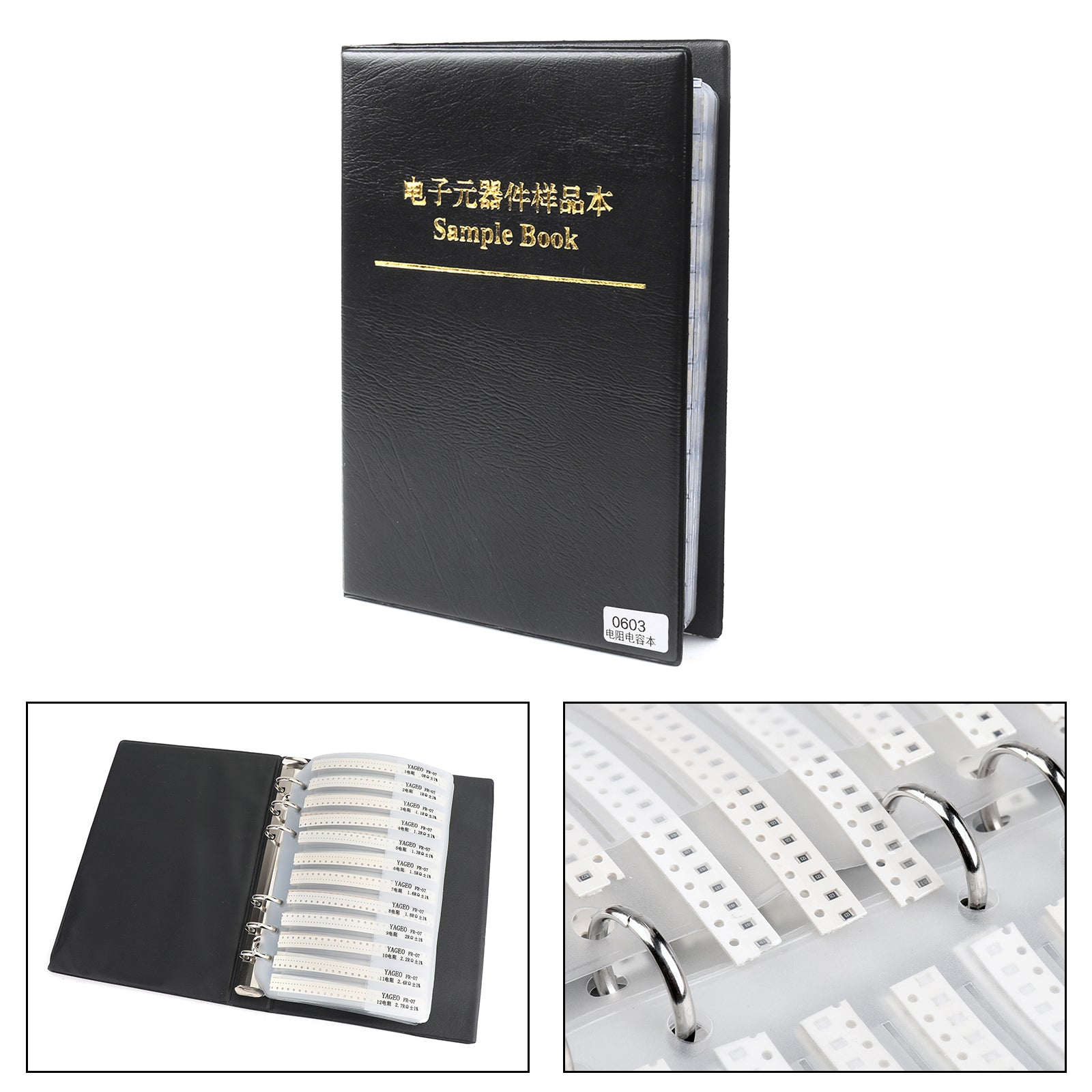 1% SMD Chip Resistor Kit - 170 Values (0201 0805 1206 0402 0603) with Capacitor Sample Book - Perfect for Electronics Repair, DIY Projects & Circuit Prototyping
