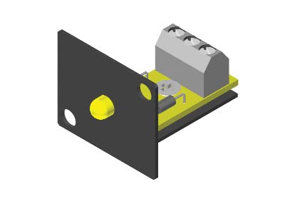 RDL LED Indicator Light - Yellow with Terminal Block Connections (AMS-LEDY) - Perfect for Audio Equipment, Studio Gear, and Industrial Control Panels
