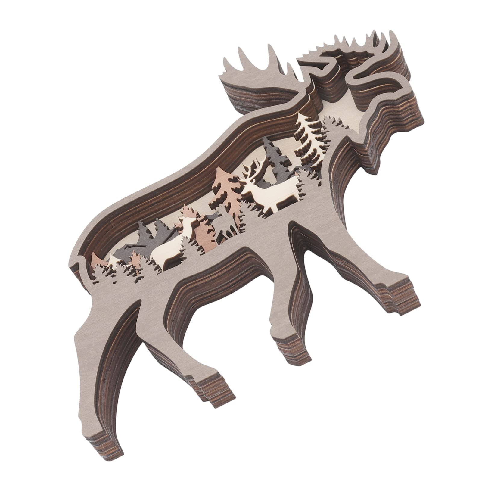 Hand-Carved Boxwood Wooden Animal Ornament Statue - Elegant Home & Office Decor for Cafe, Bar, or Bookshelf Display